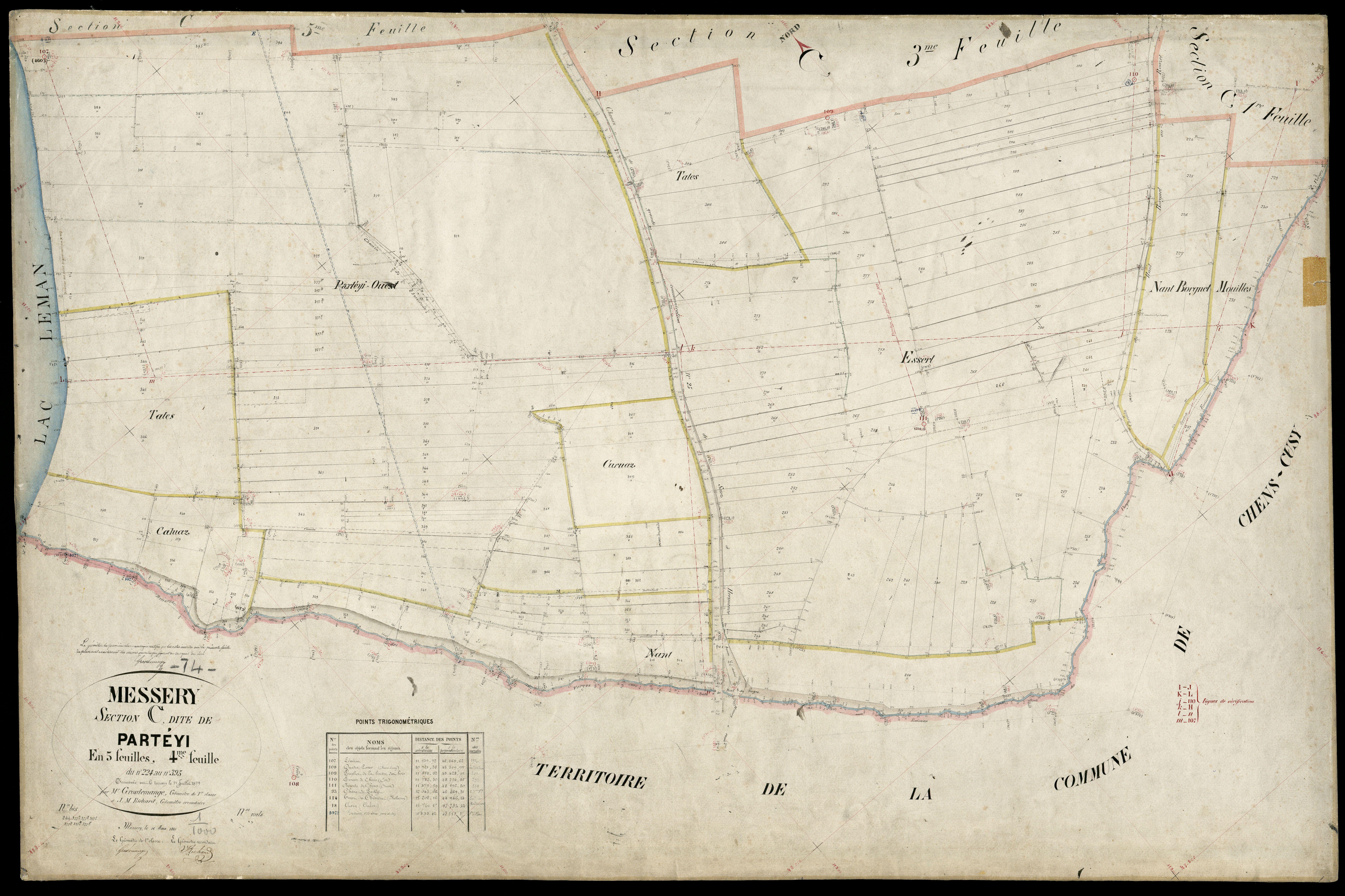 3 P 3 6030 - Feuille n° , parcelles n° 396 à 8 - 24 juin 1879