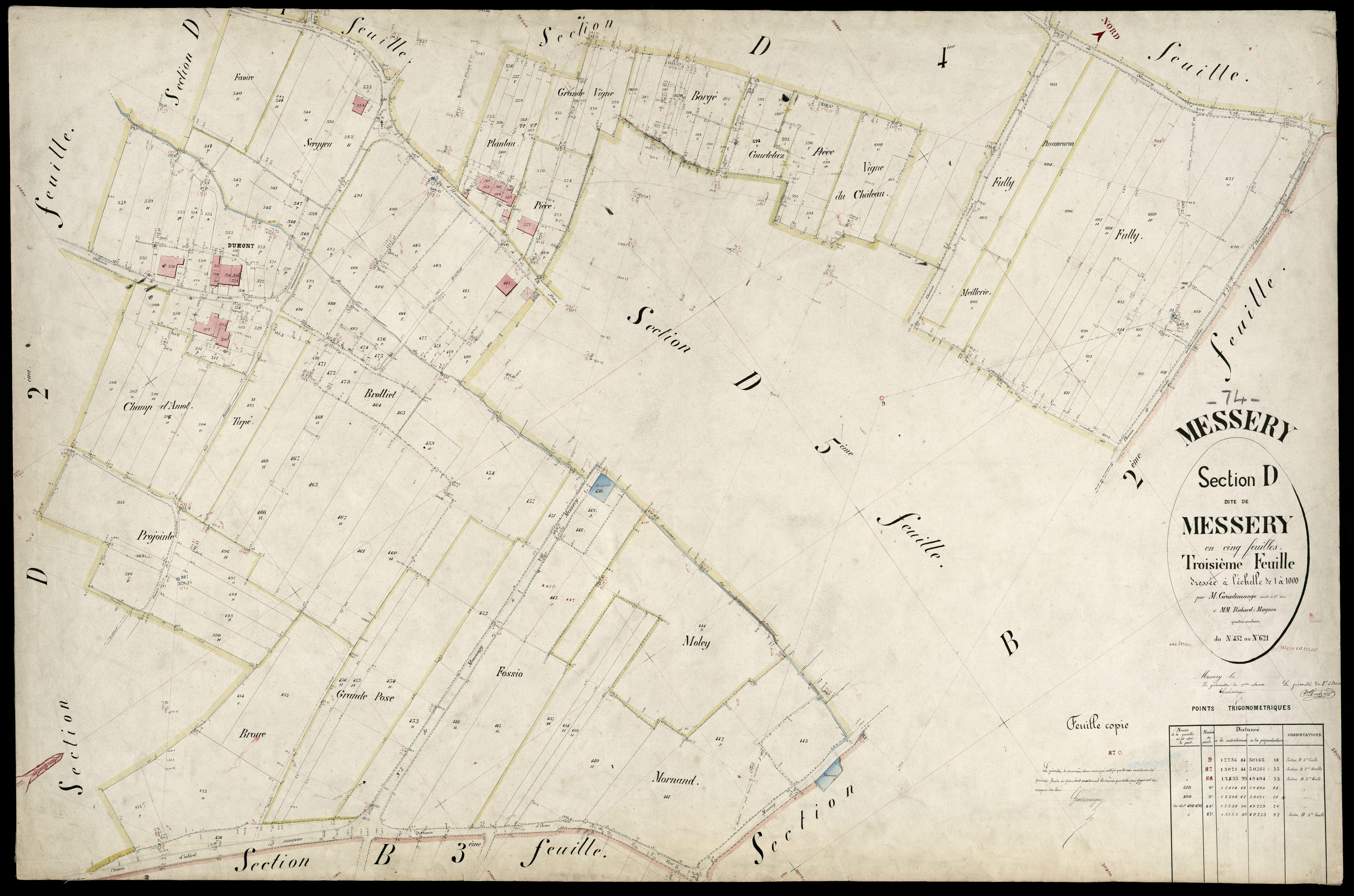 3 P 3 6035 - Feuille n° 4, parcelles n° 622 à 798 - 30 avril 1879