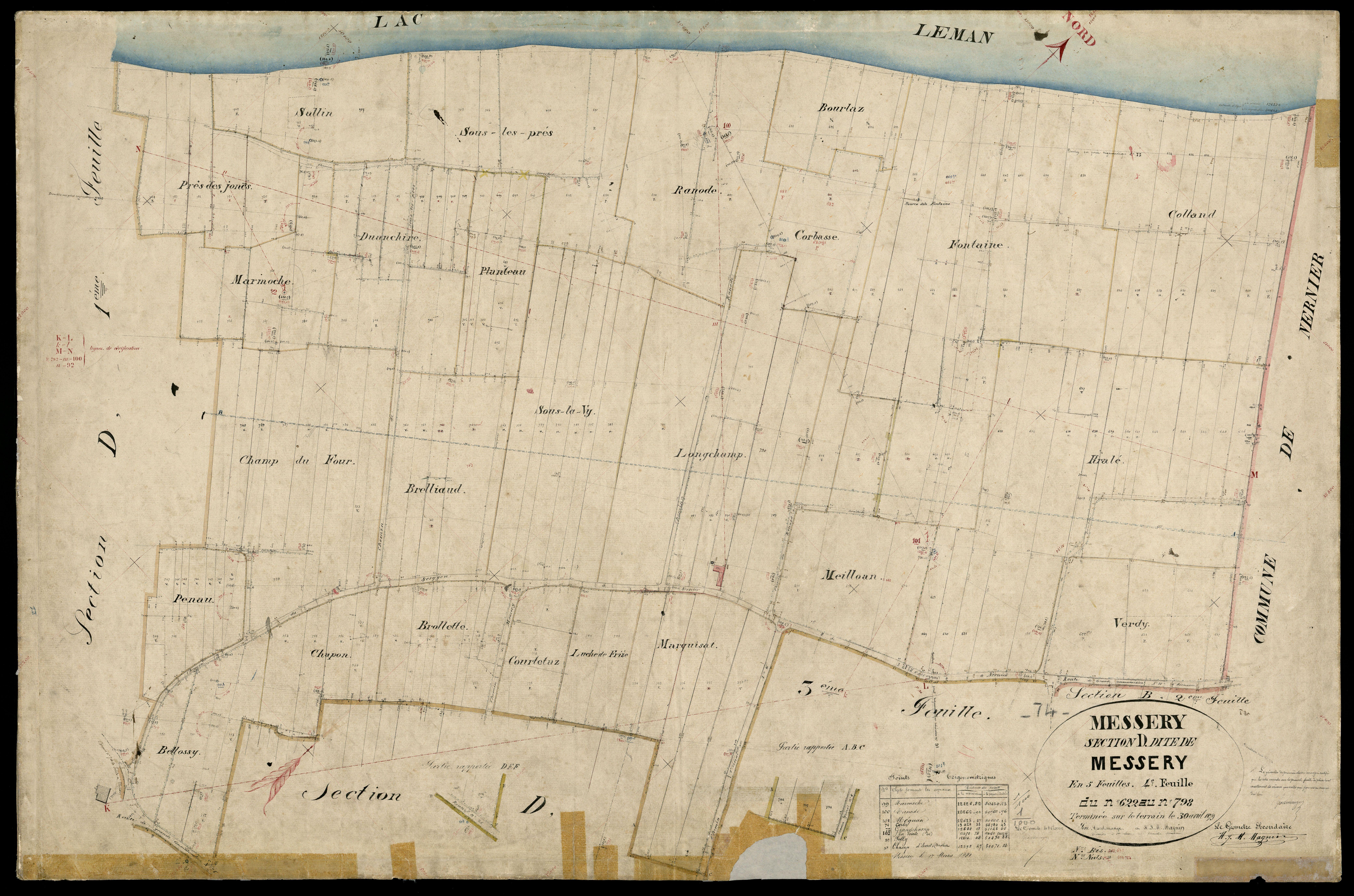 3 P 3 6036 - Feuille n° , parcelles n° 799 à 1081 -