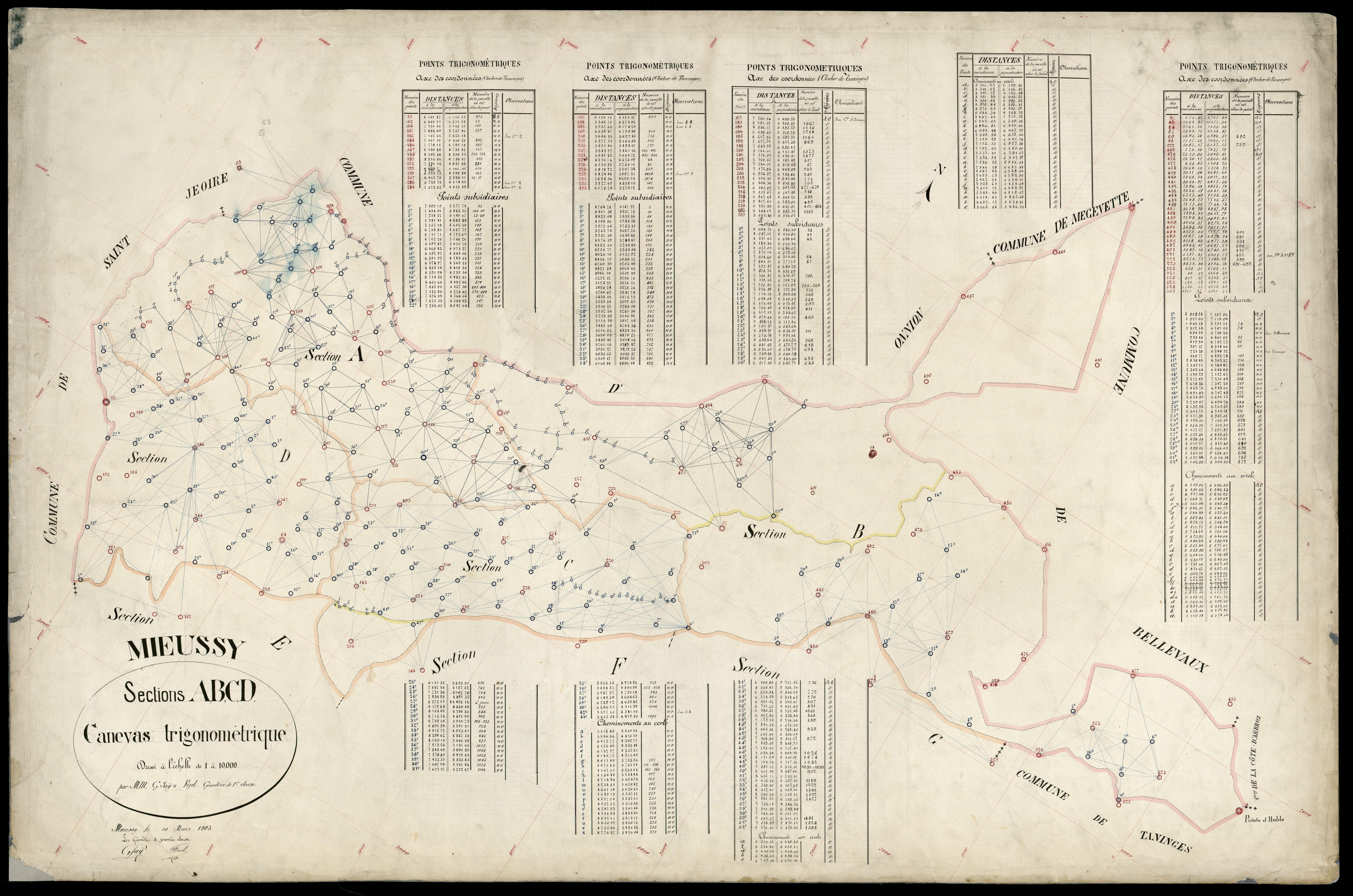 Sections E, F, G et H - 1903