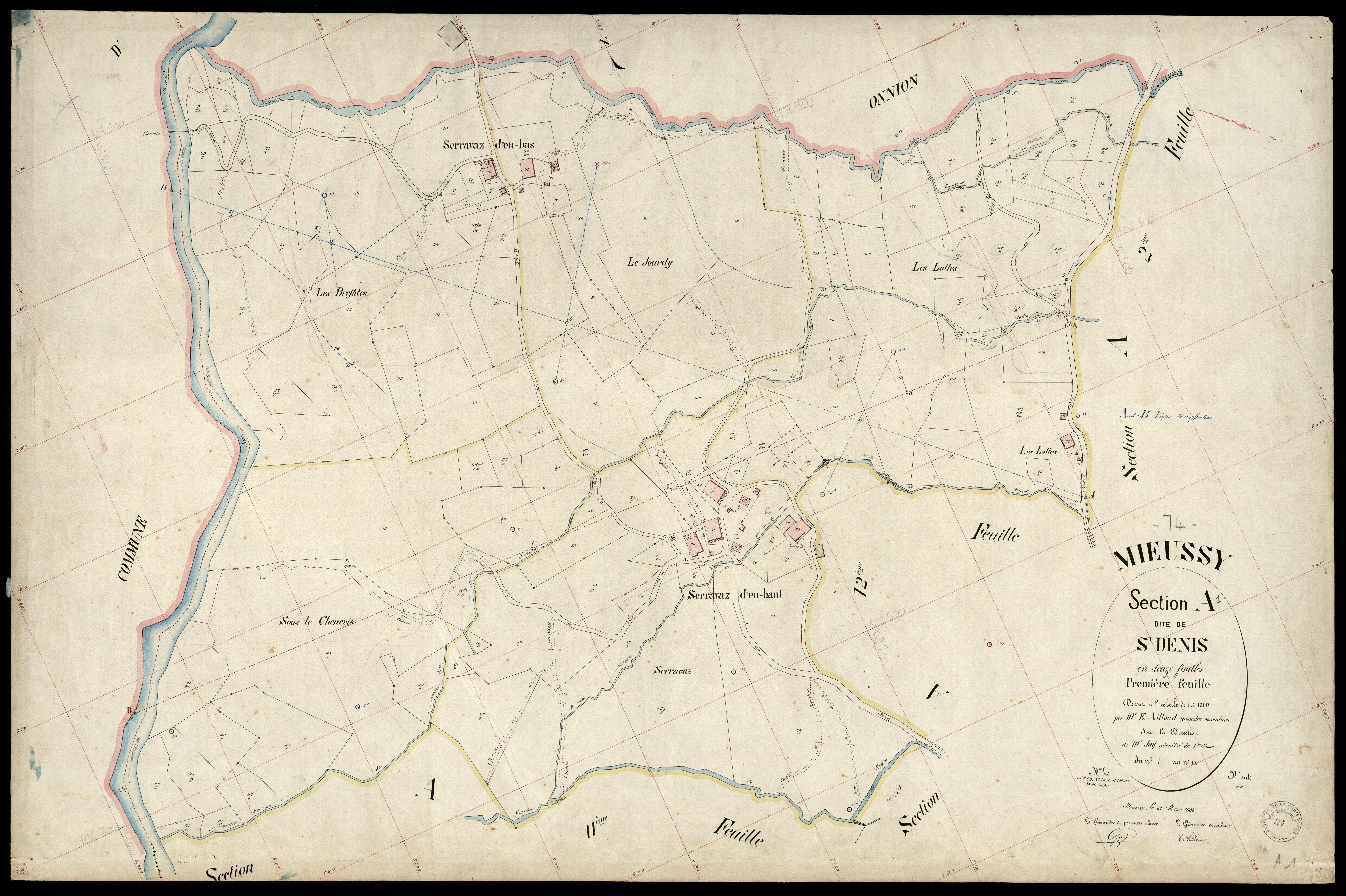 3 P 3 6057 - Feuille n° 2, parcelles n° 18 à 360 - 31 mars 1903
