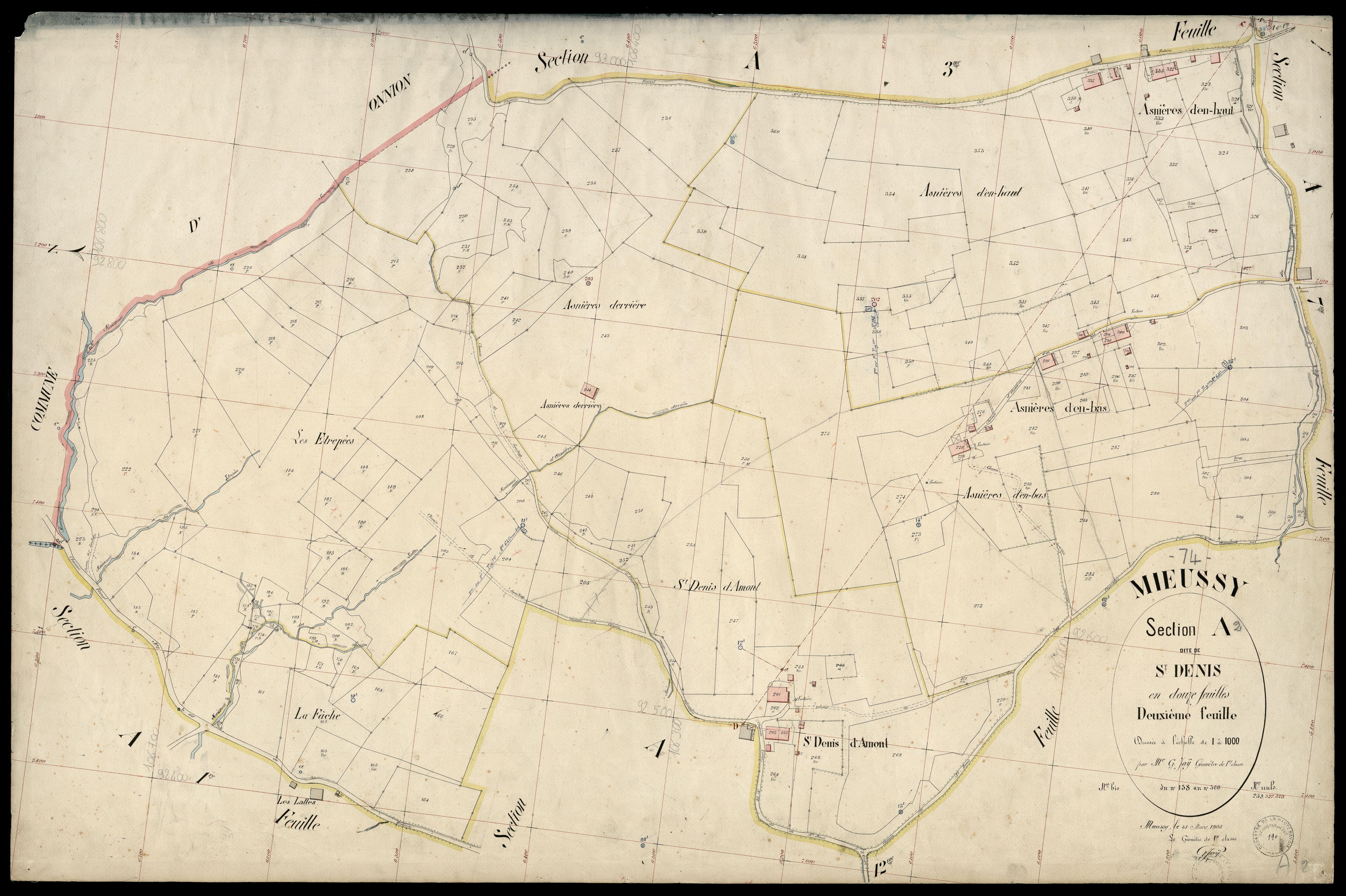 3 P 3 6058 - Feuille n° 3, parcelles n° 361 à 472 - 31 mars 1903