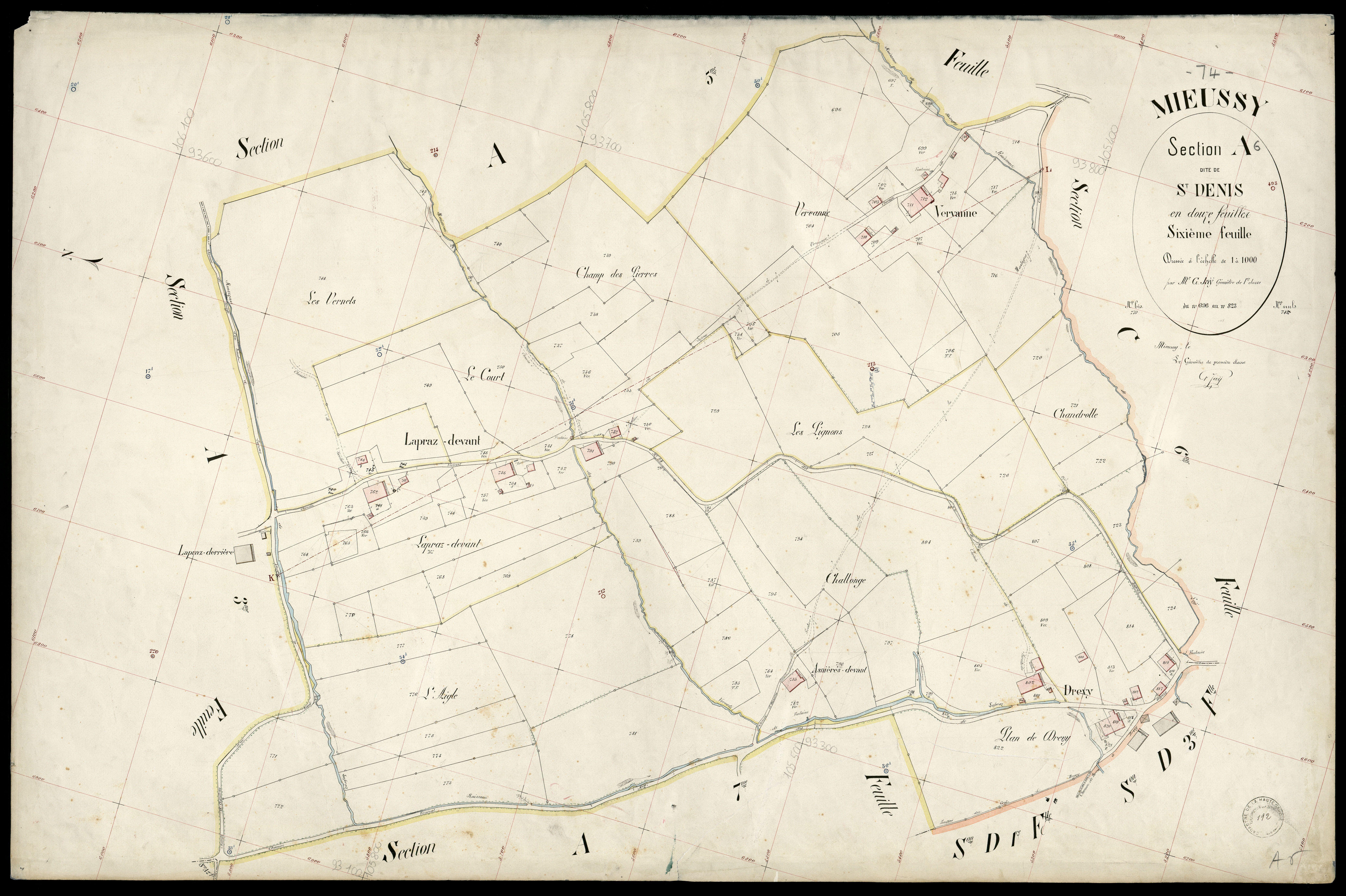 3 P 3 6062 - Feuille n° 7, parcelles n° 824 à 946 - 31 mars 1903