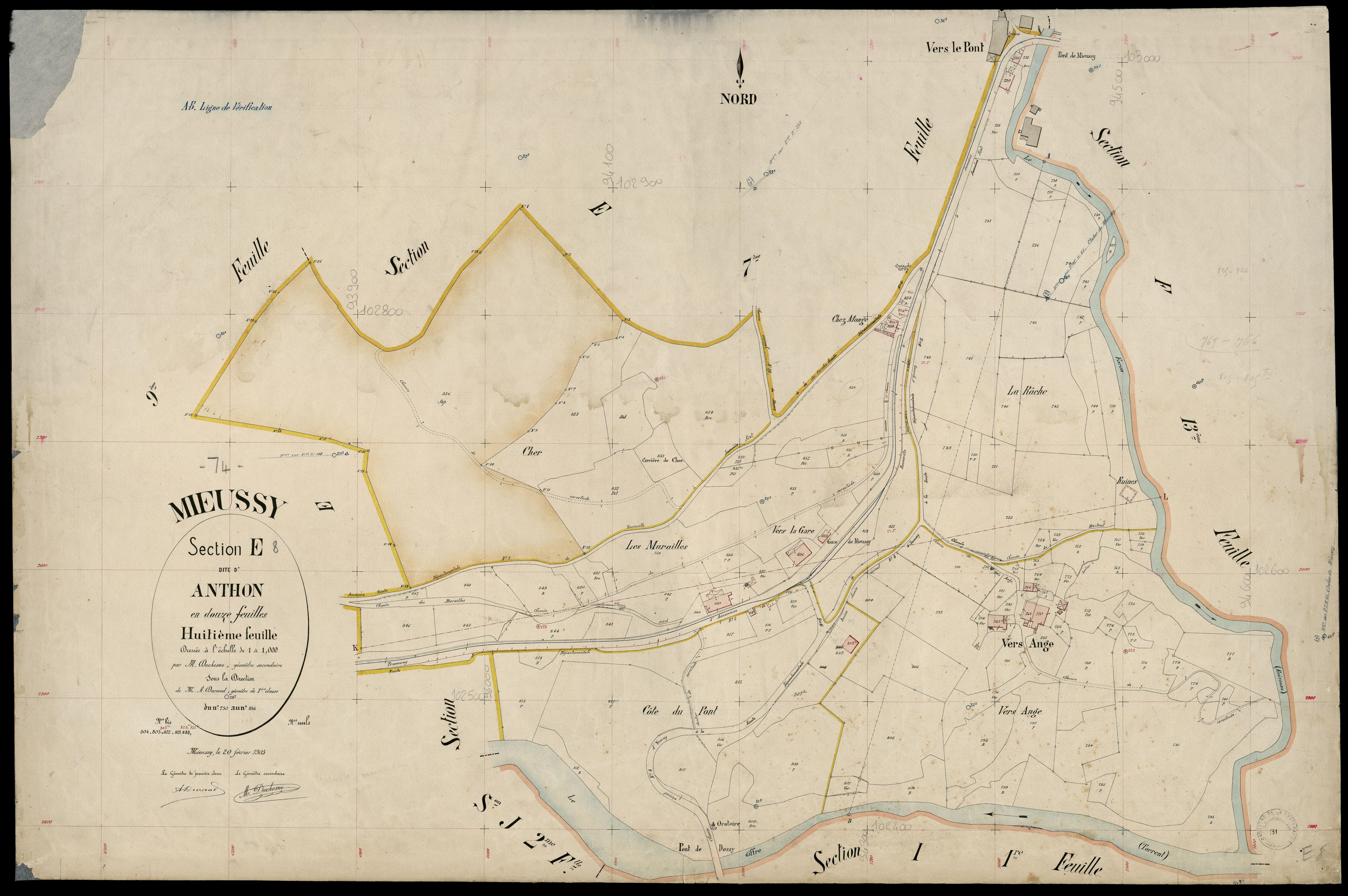 3 P 3 6106 - Feuille n° 9, parcelles n° 87 à 1131 - 20 février 1903