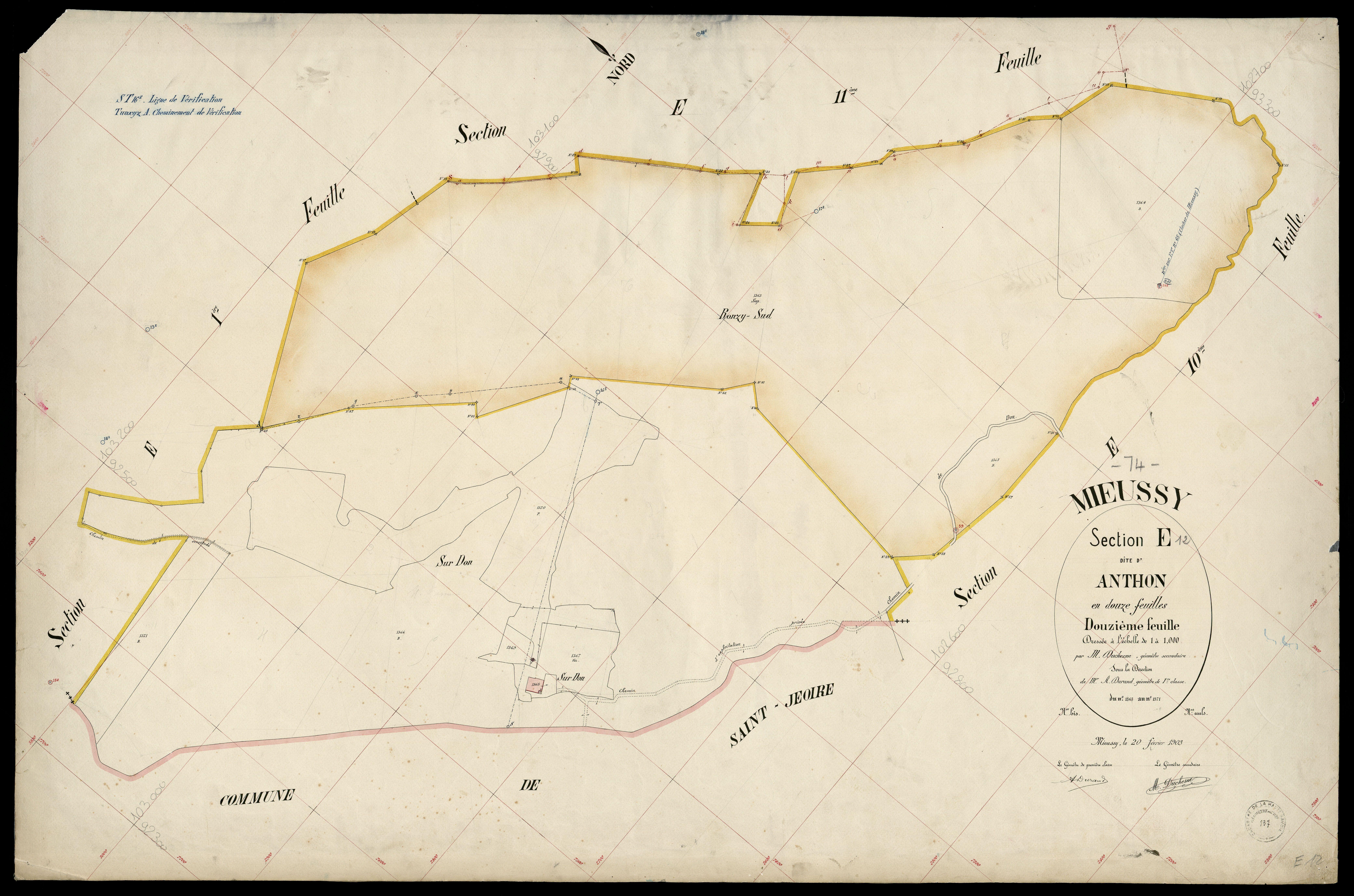 Section F : Chef-lieu - 1903