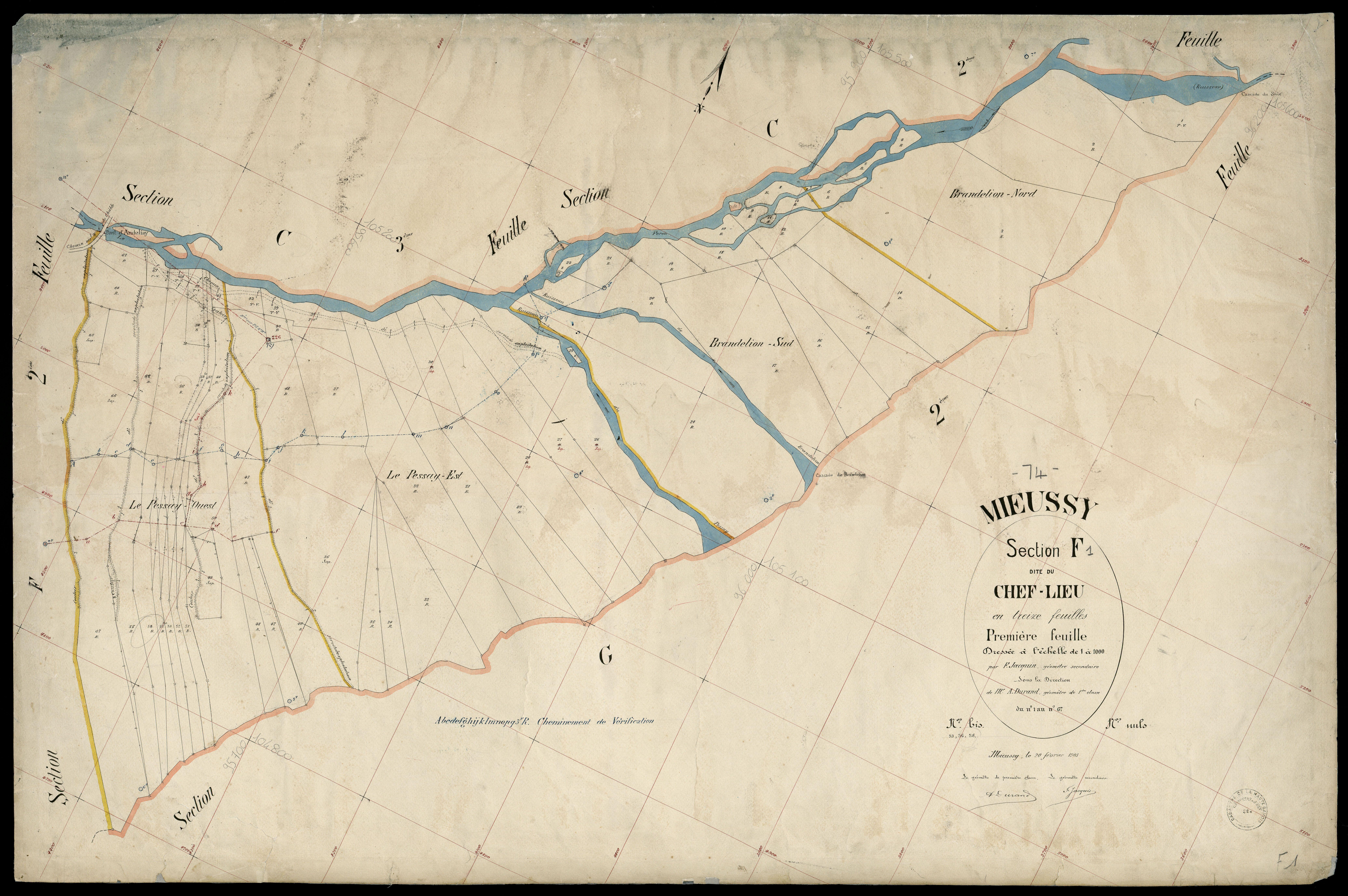 3 P 3 6111 - Feuille n° 2, parcelles n° 68 à 233 - 20 février 1903