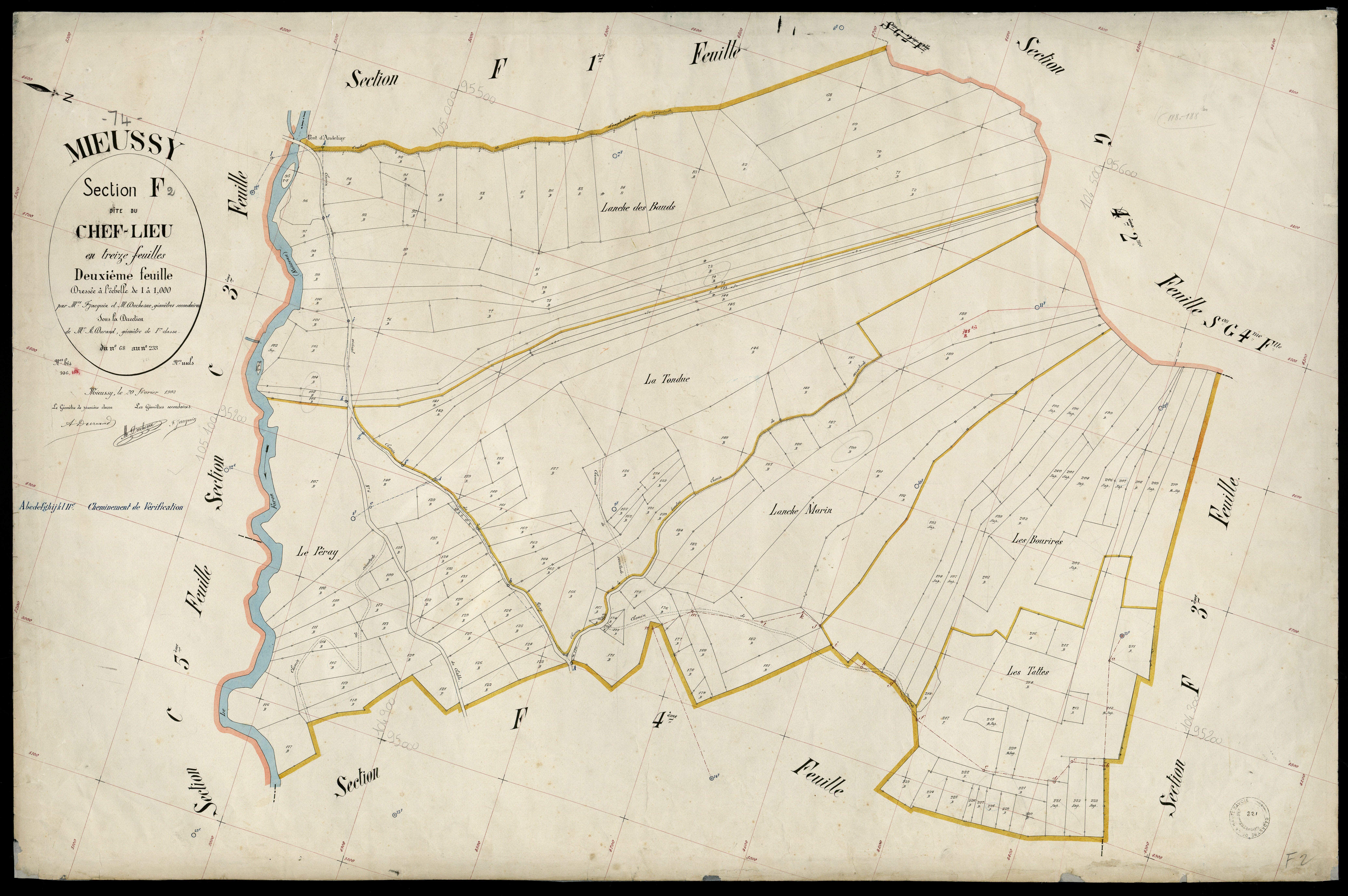 3 P 3 6112 - Feuille n° 3, parcelles n° 234 à 473 - 20 février 1903