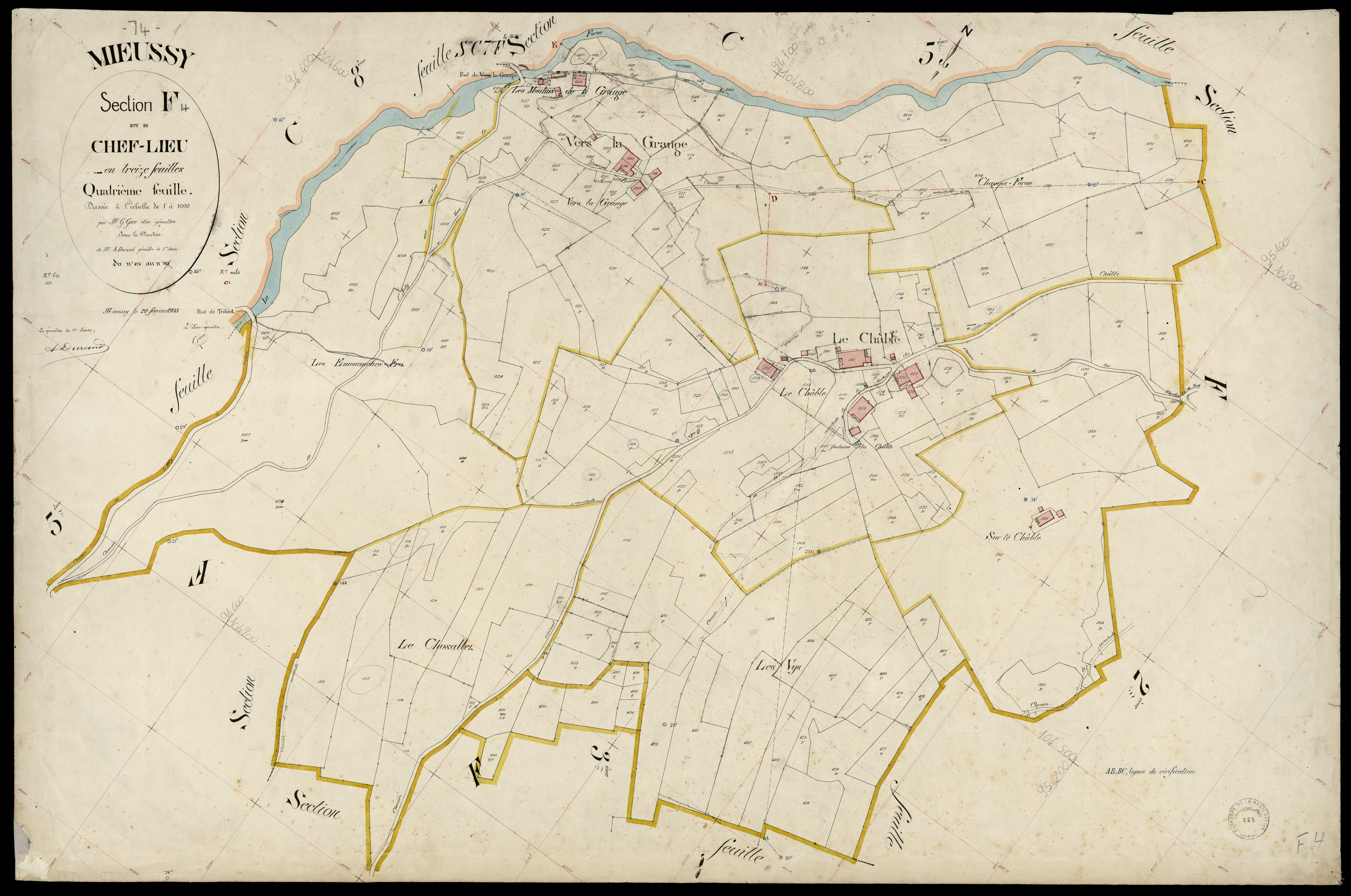3 P 3 6114 - Feuille n° , parcelles n° 672 à 792 - 20 février 1903