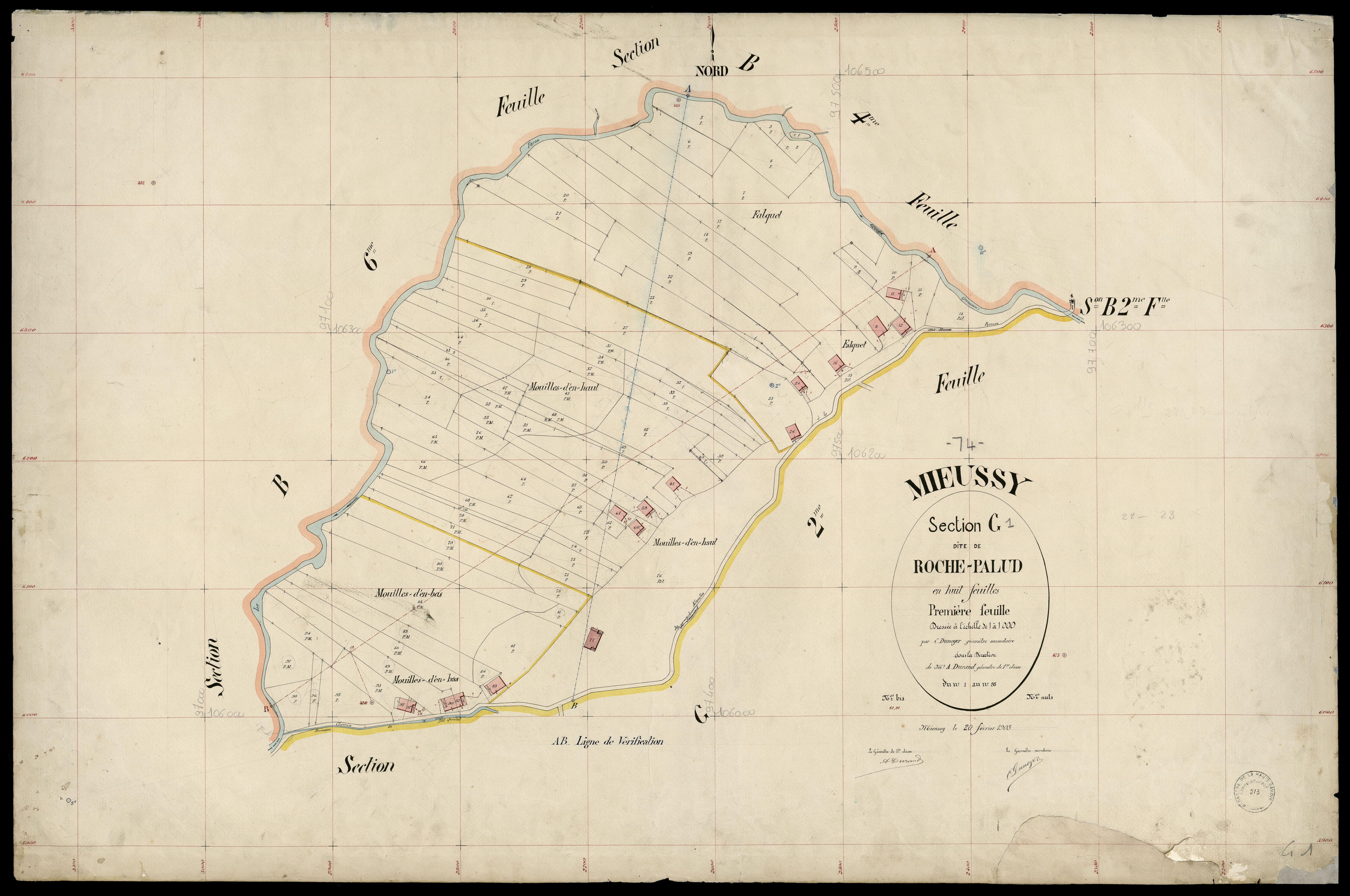 3 P 3 6124 - Feuille n° 2, parcelles n° 99 à 139 - 20 février 1903
