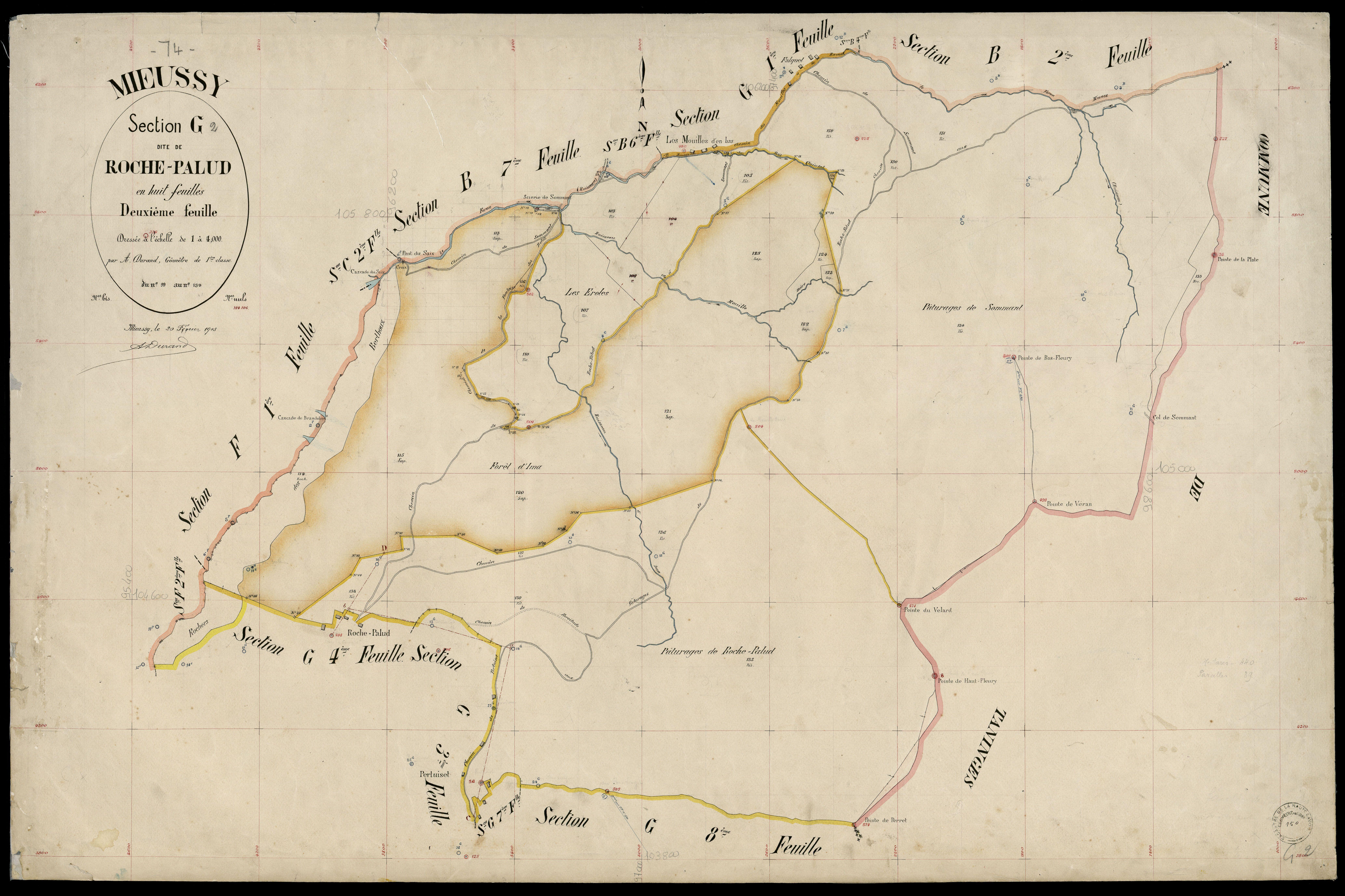 3 P 3 6125 - Feuille n° 3, parcelles n° 140 à 211 - 20 février 1903