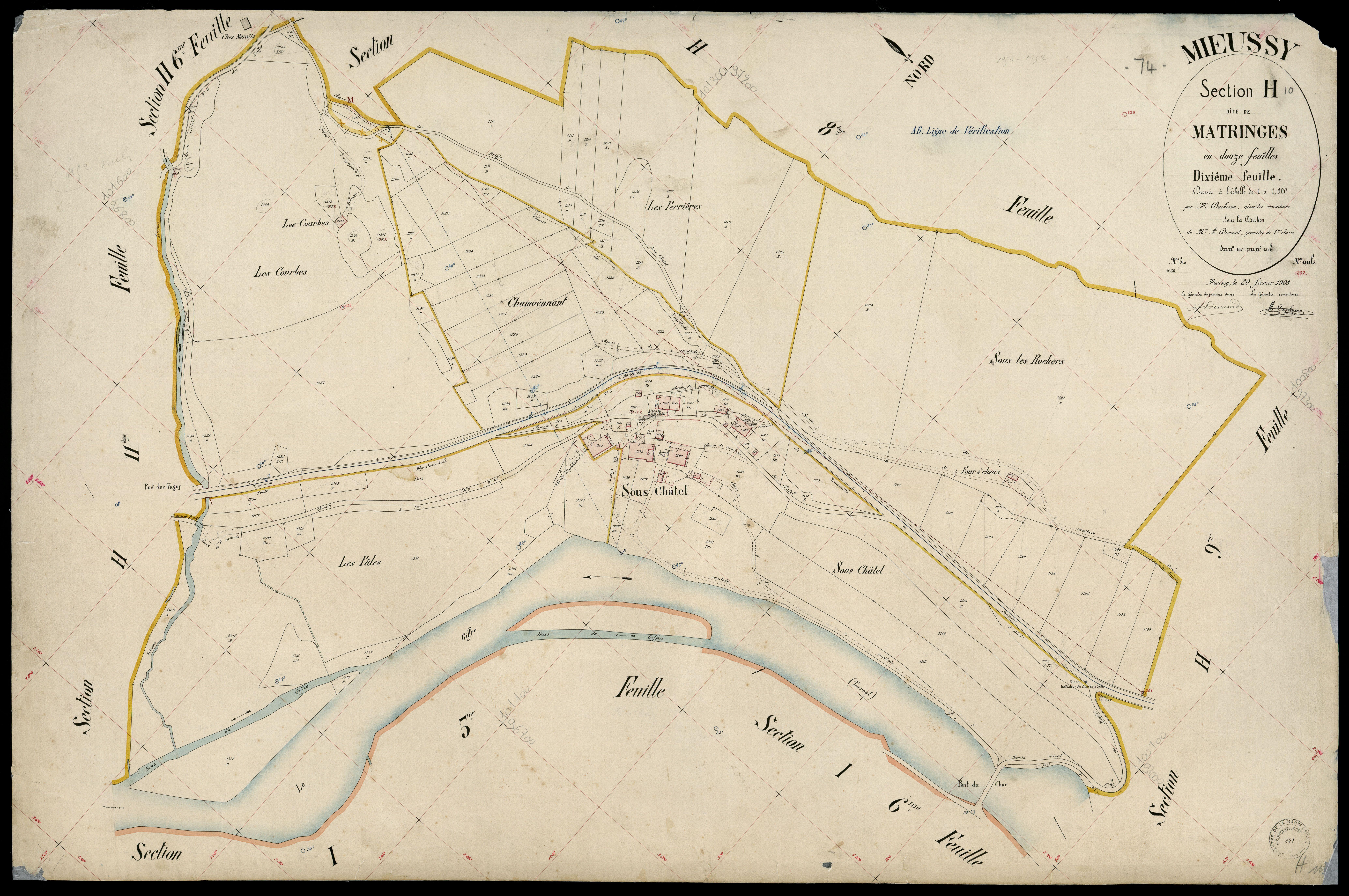 3 P 3 6141 - Feuille n° 11, parcelles n° 1321 à 1489 - 20 février 1903