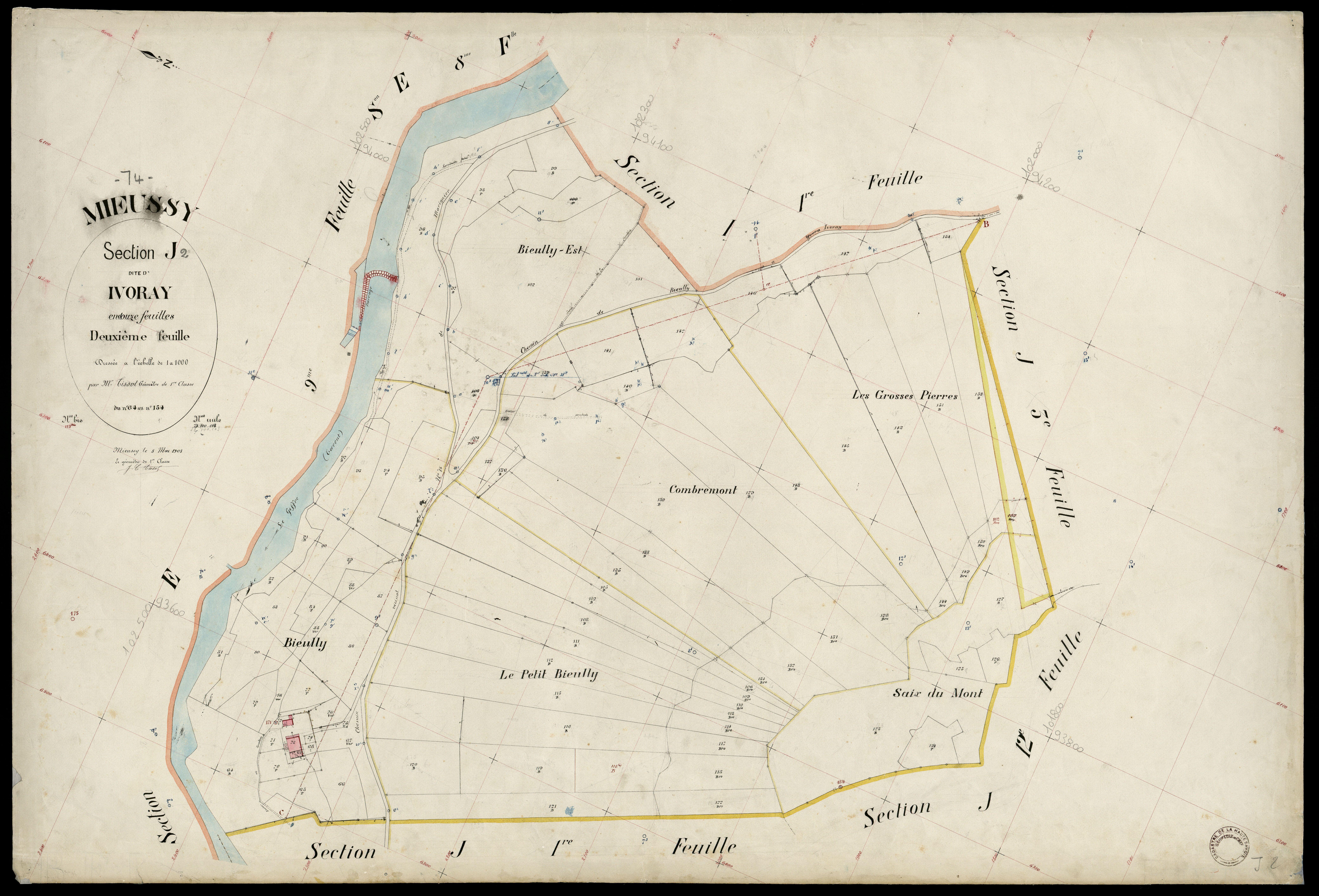 3 P 3 6154 - Feuille n° 3, parcelles n° 1 à 236 - 8 mai 1903