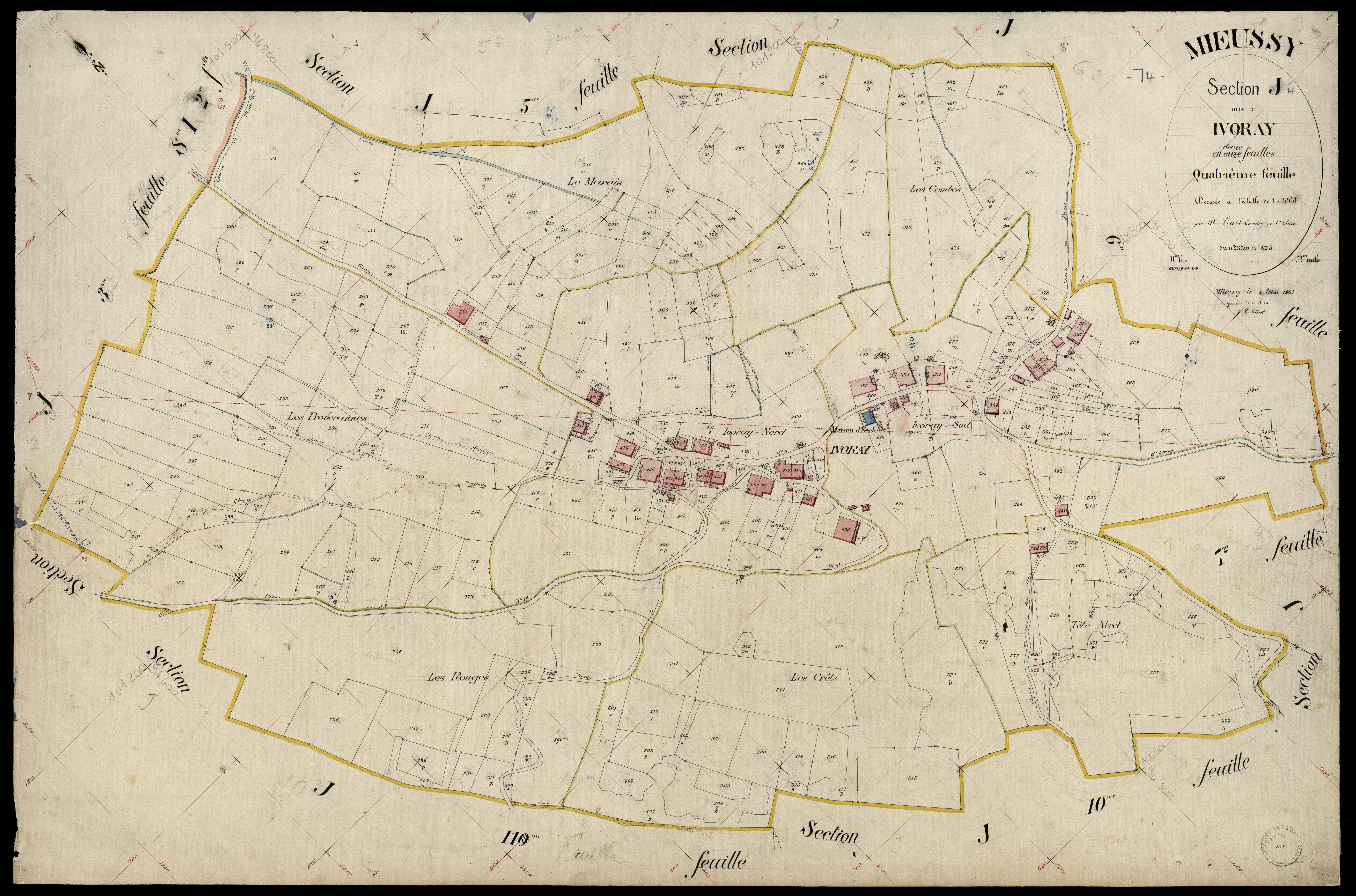 3 P 3 6156 - Feuille n° , parcelles n° 26 à 80 - 8 mai 1903