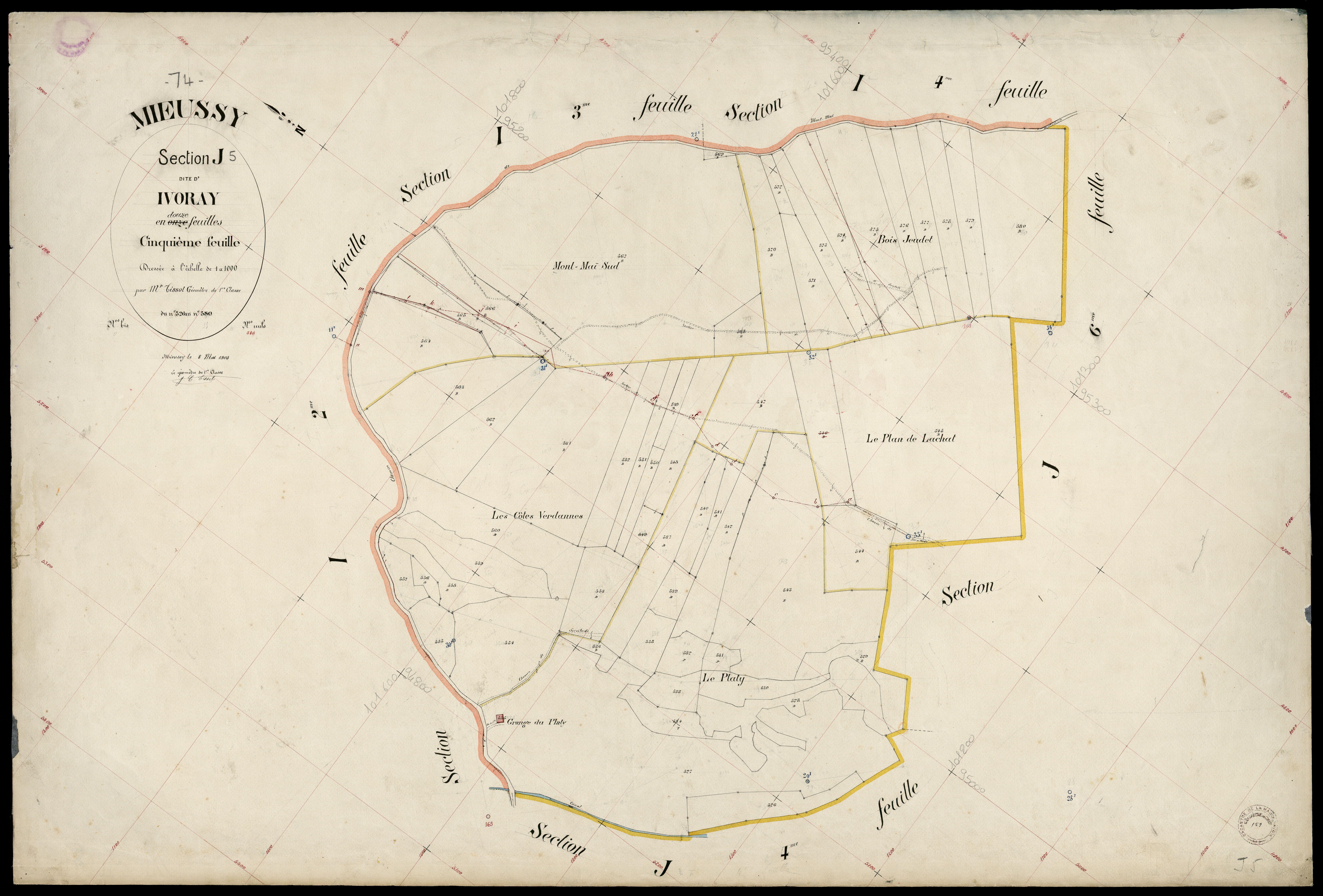 3 P 3 6157 - Feuille n° 6, parcelles n° 81 à 714 - 8 mai 1903