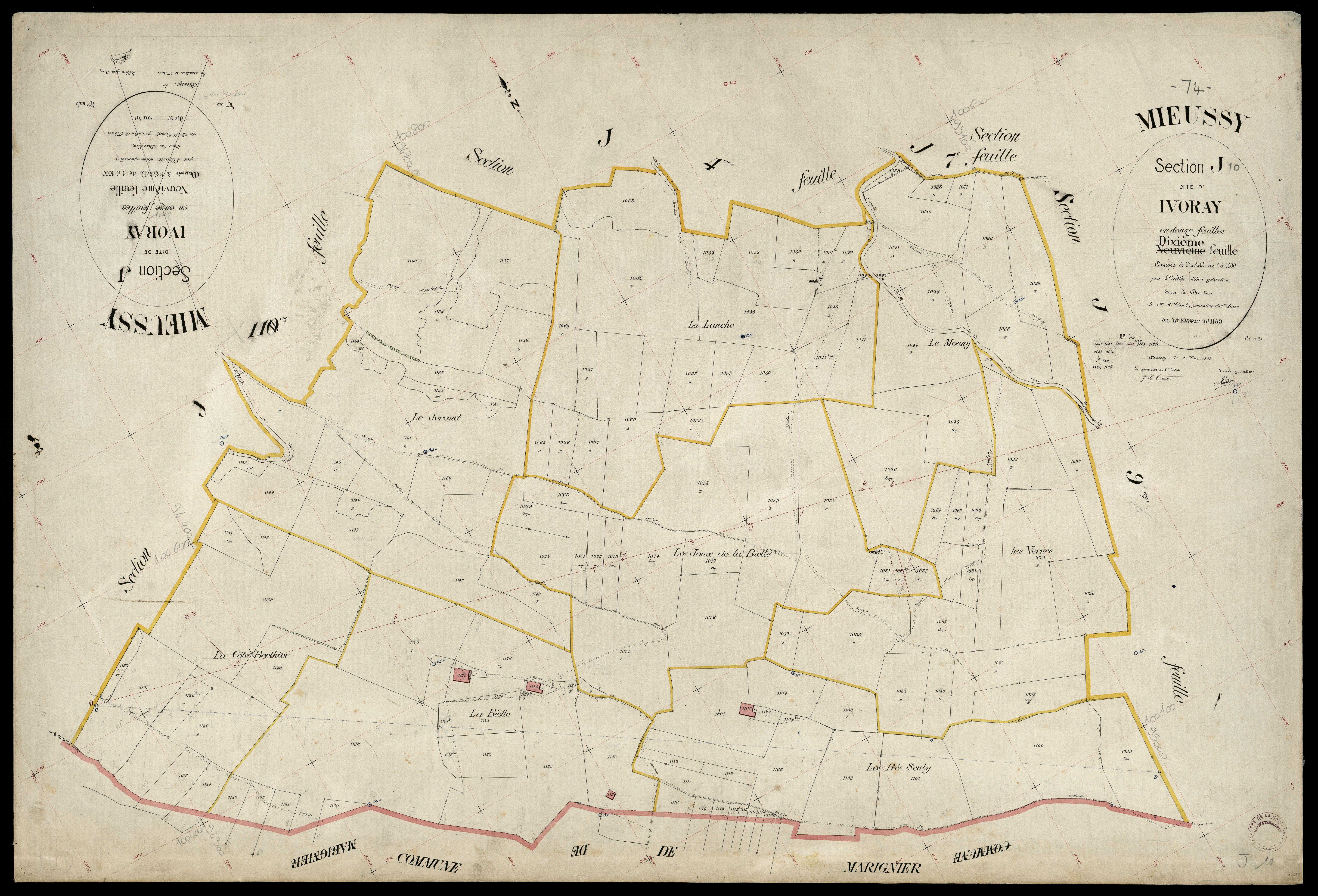 3 P 3 6162 - Feuille n° 11, parcelles n° 1160 à 1371 - 8 mai 1903