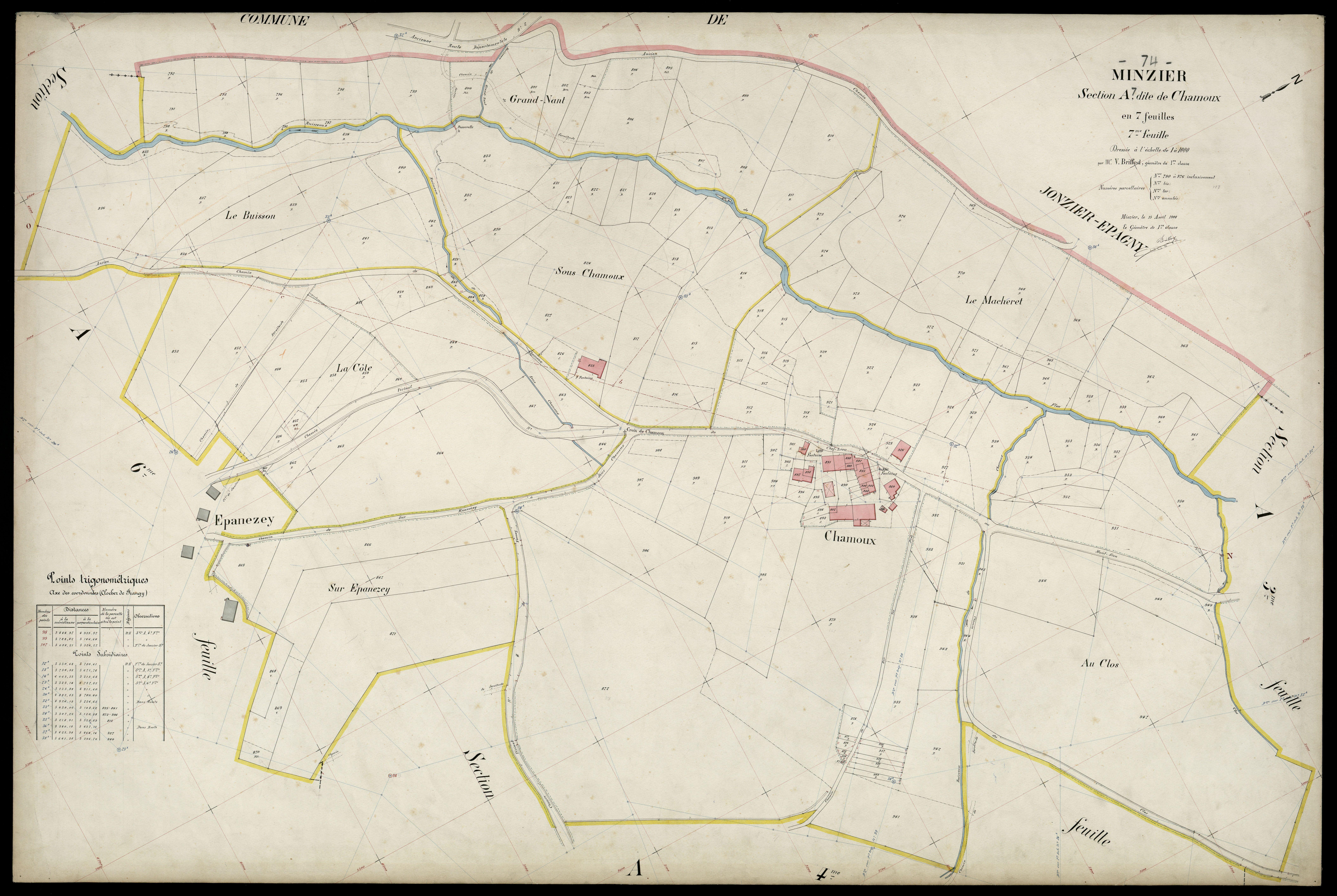 Section B : Chef-lieu - 1908