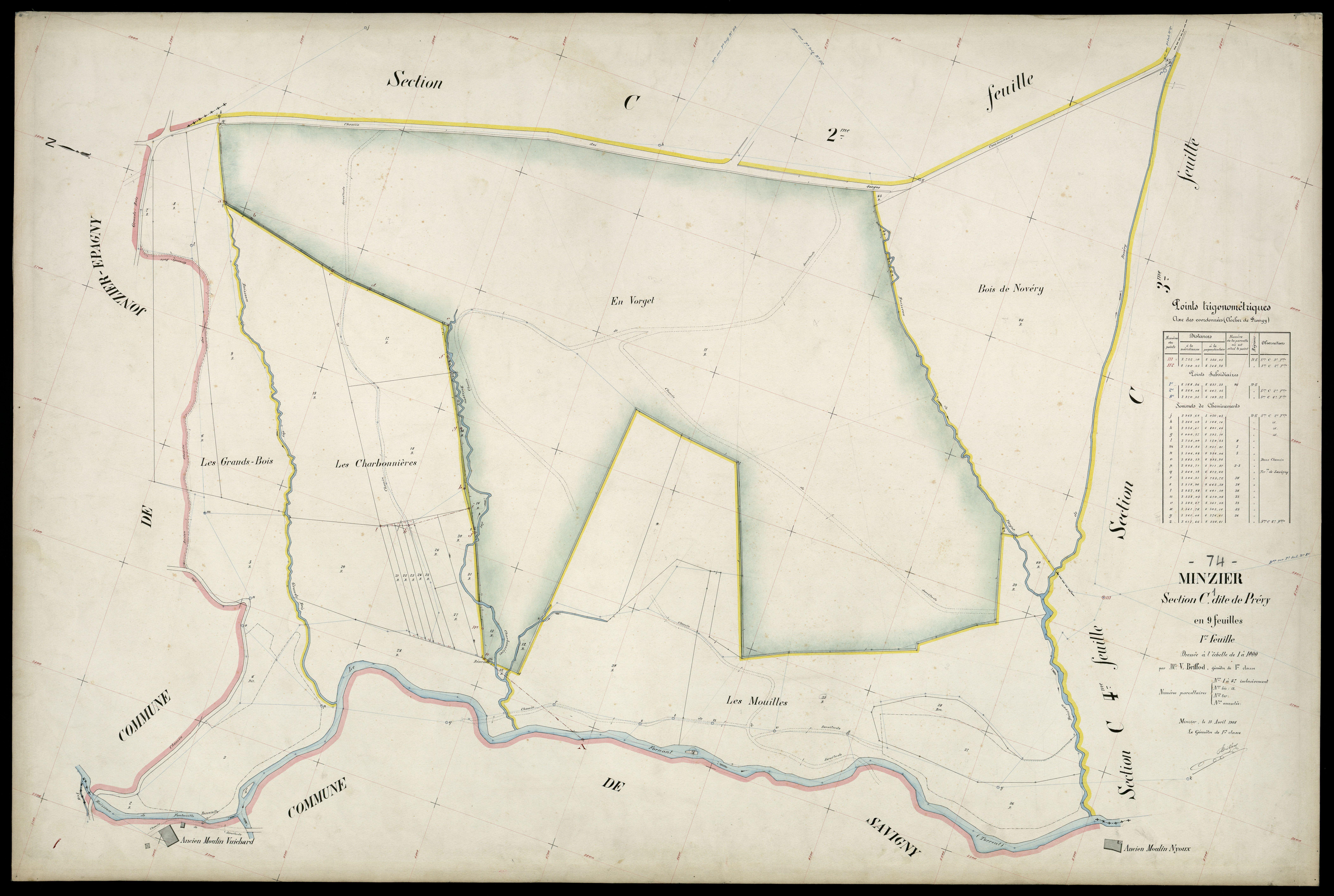 3 P 3 6180 - Feuille n° 2, parcelles n° 48 à 108 - 15 avril 1908