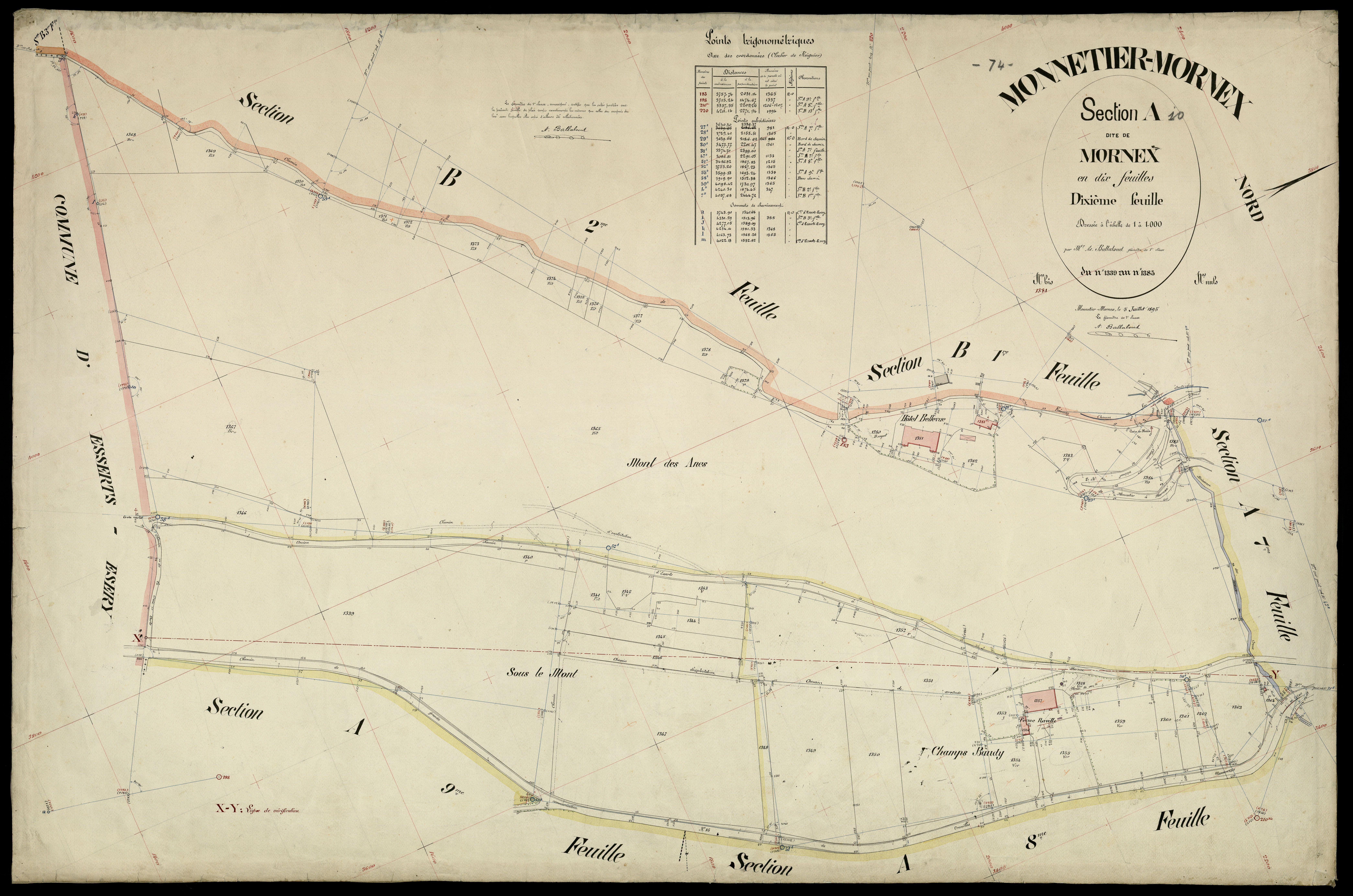 Section B : Monnetier - 1895