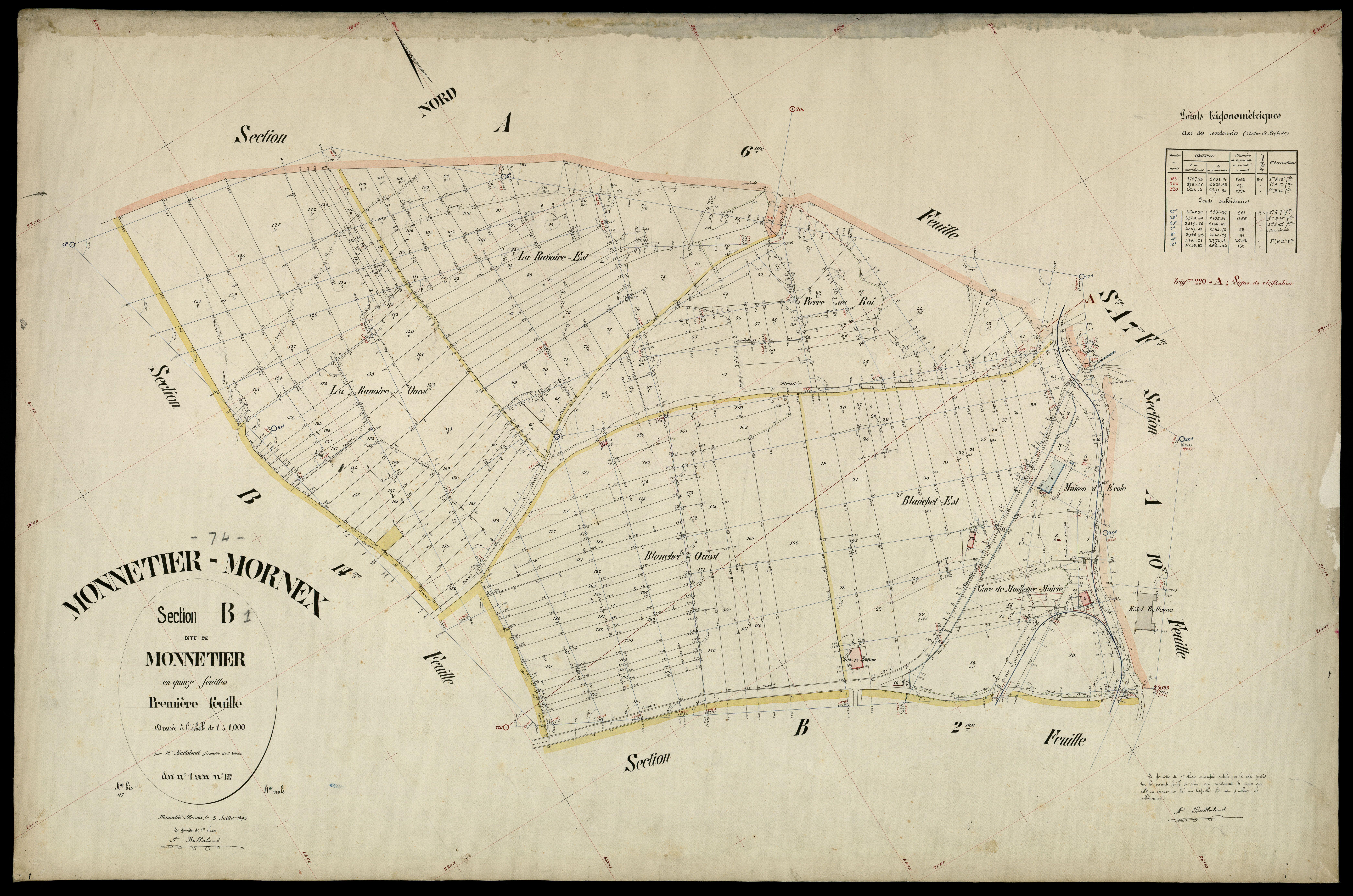 3 P 3 6201 - Feuille n° 2, parcelles n° 198 à 379 - 5 juillet 1895