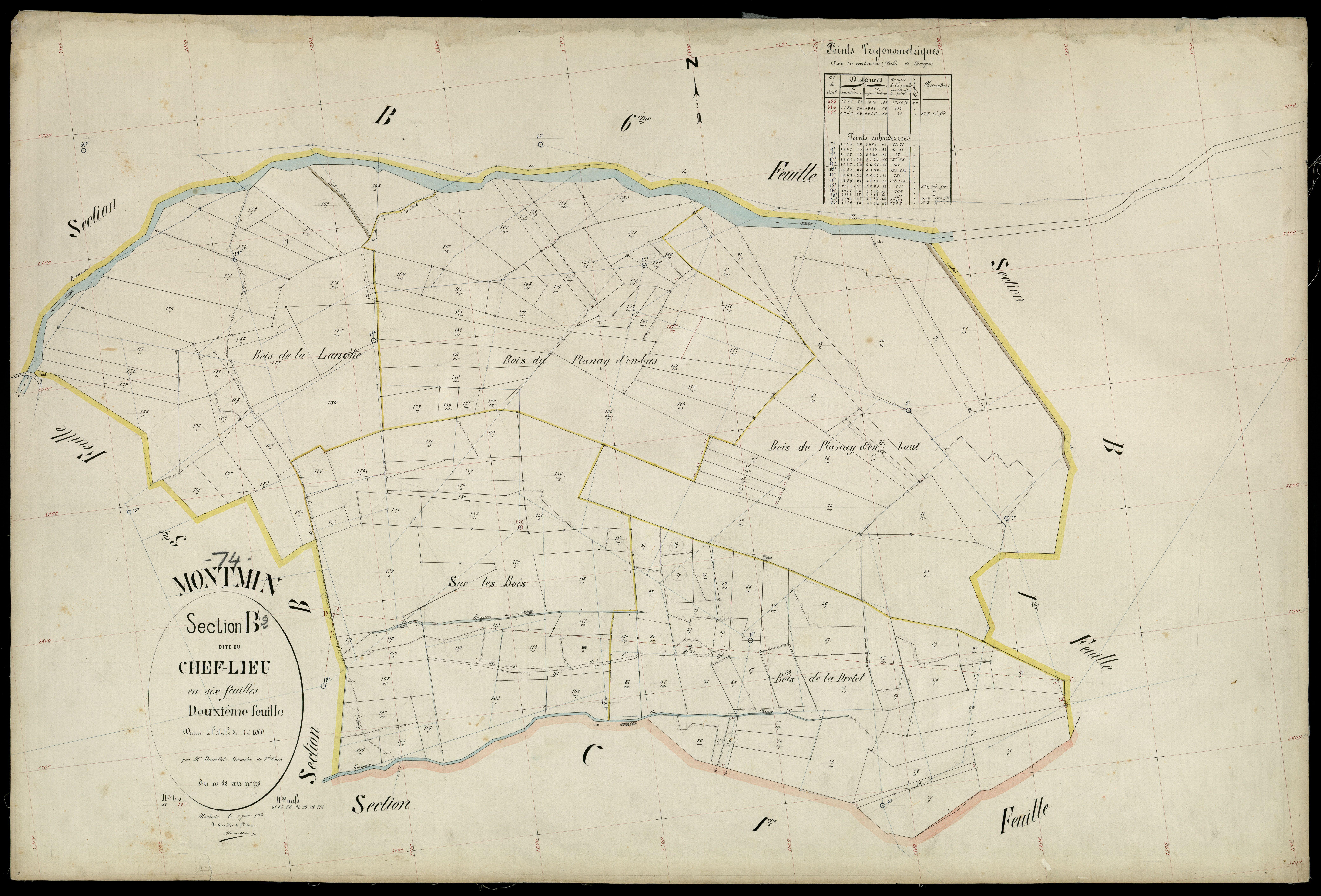3 P 3 6234 - Feuille n° 3, parcelles n° 194 à 664 - 2 juin 1906