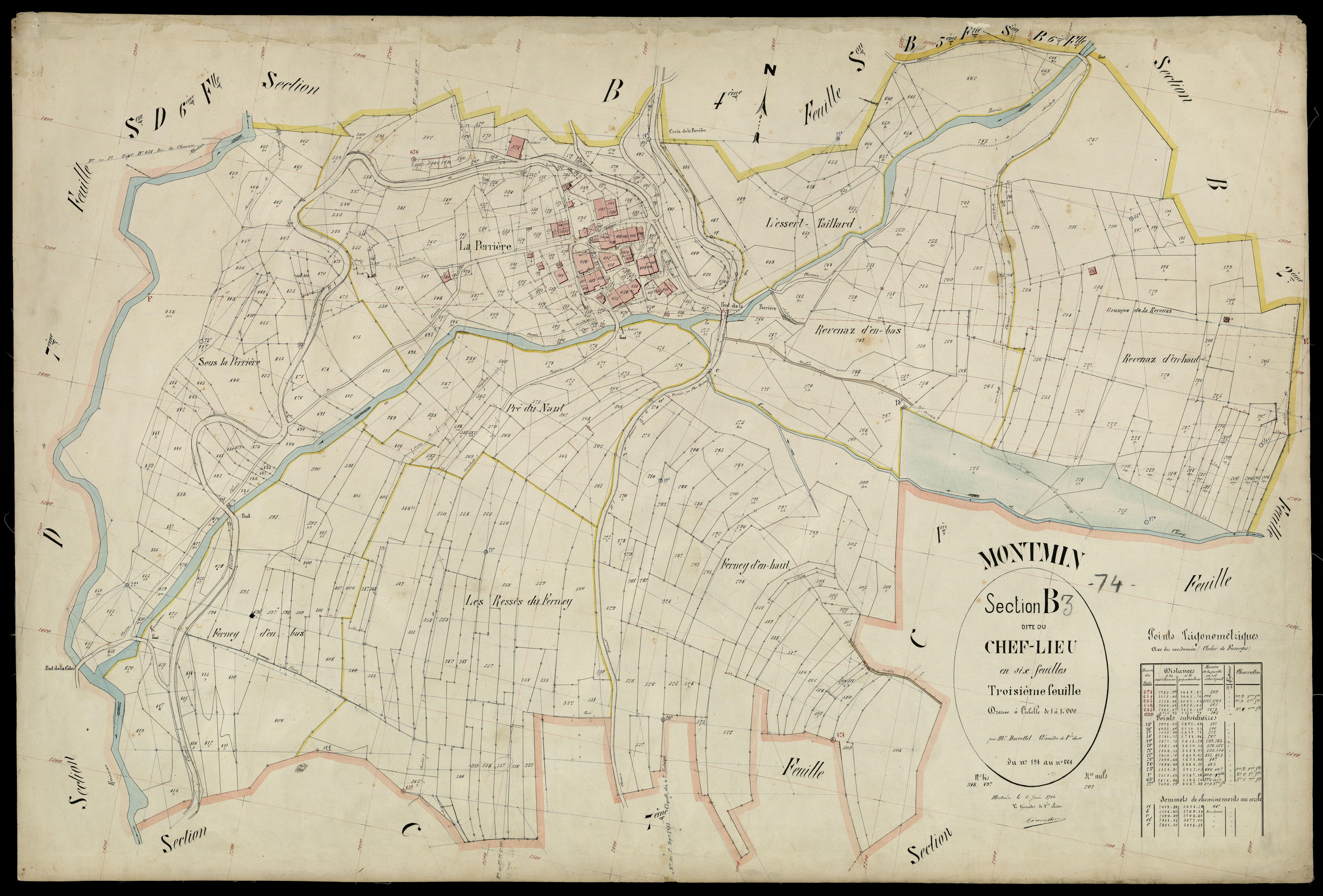 3 P 3 6235 - Feuille n° 4, parcelles n° 66 à 100 - 2 juin 1906