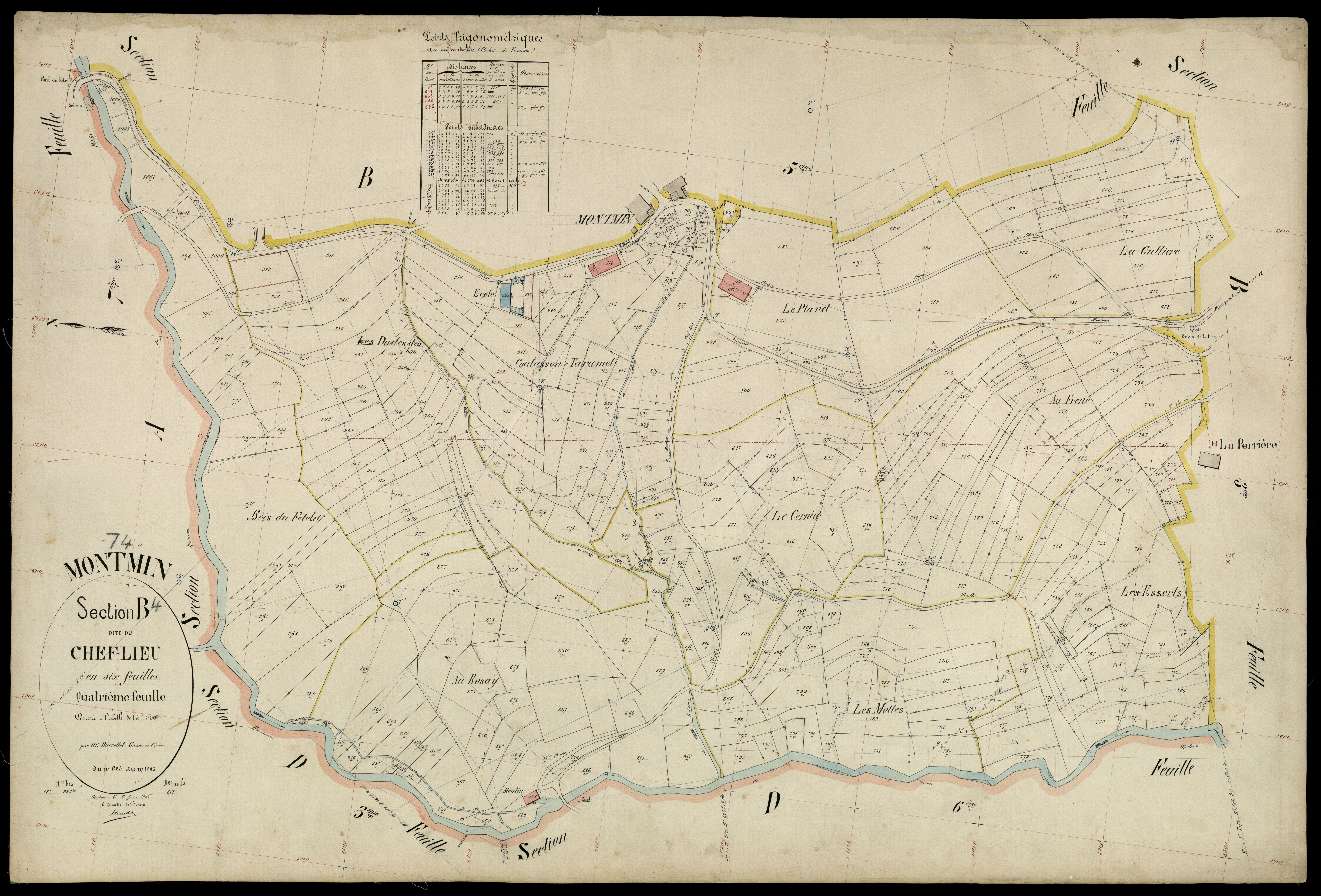 3 P 3 6236 - Feuille n° , parcelles n° 1006 à 1321 - 2 juin 1906