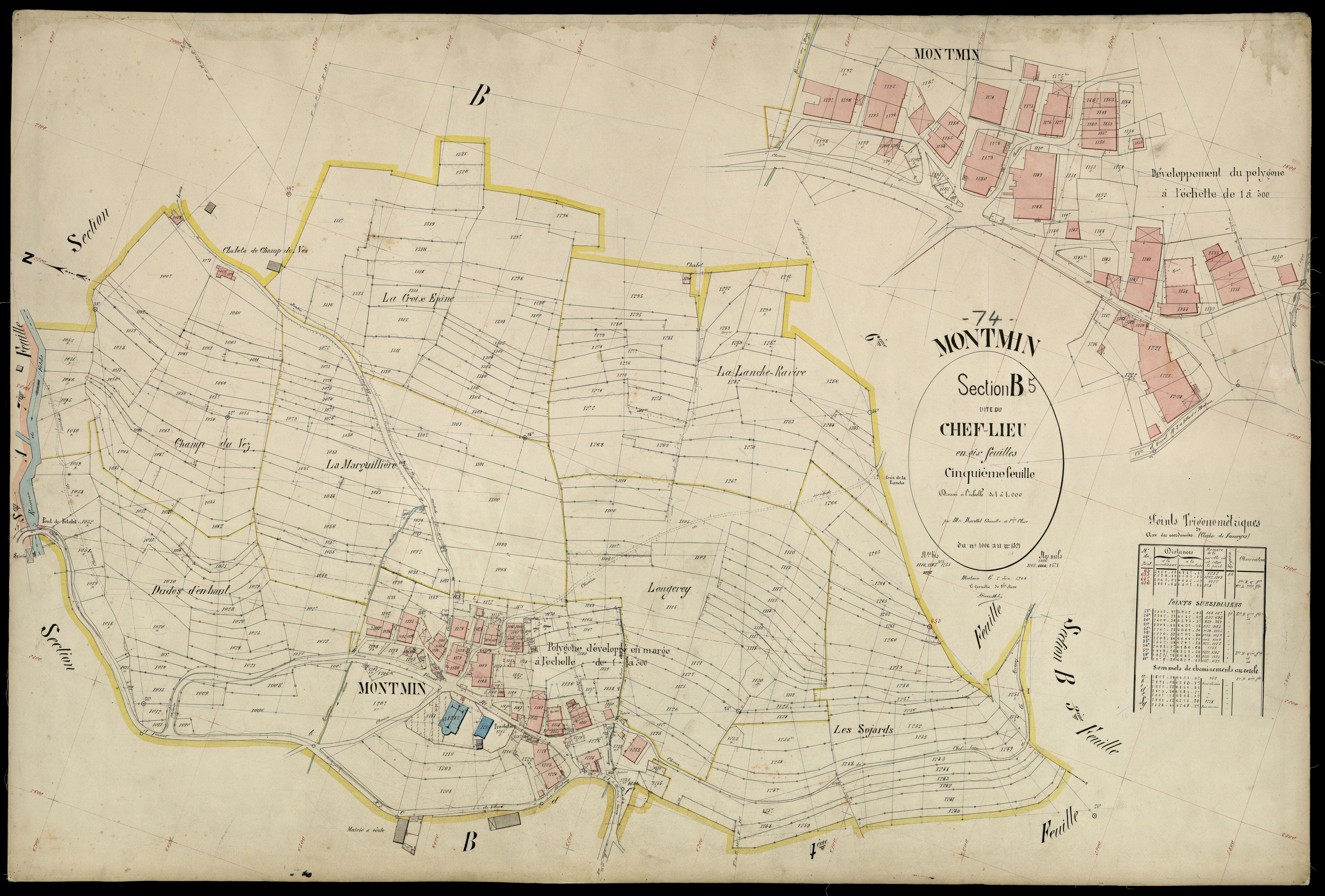 3 P 3 6237 - Feuille n° 6, parcelles n° 1322 à 1348 - 2 juin 1906