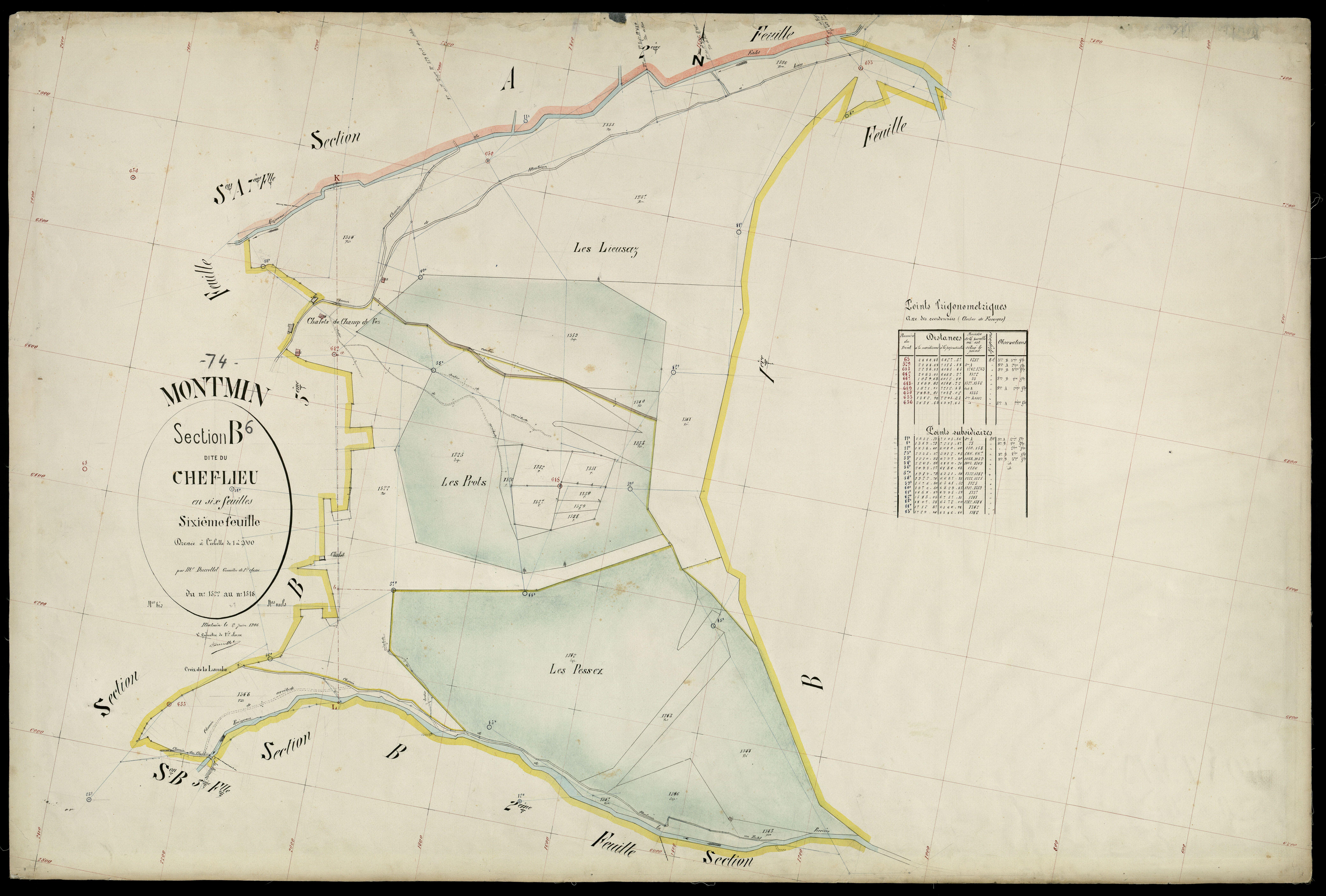 Section C : Plan-Montmin - 1906