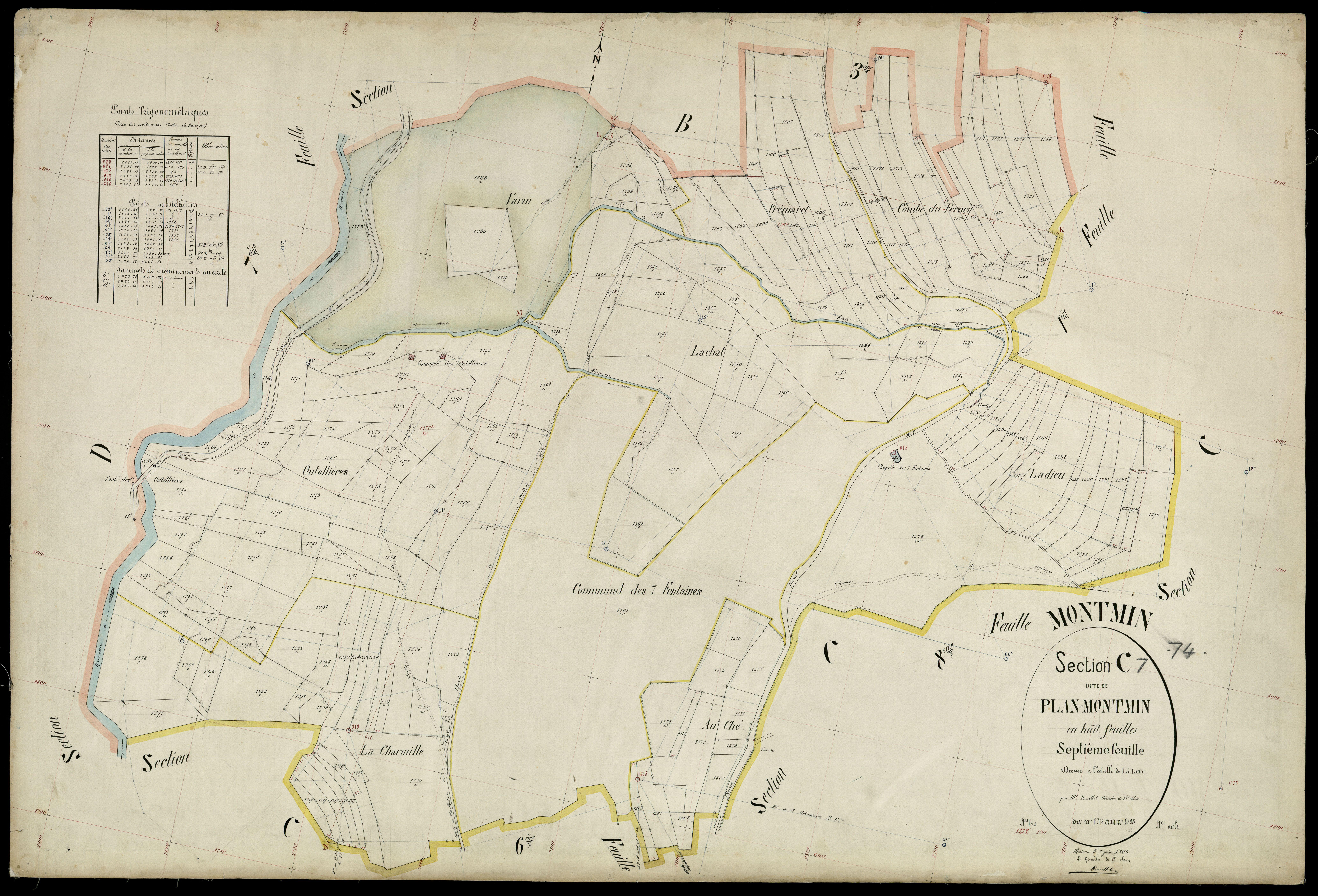 3 P 3 6245 - Feuille n° 8, parcelles n° 1399 à 1769 - 2 juin 1906