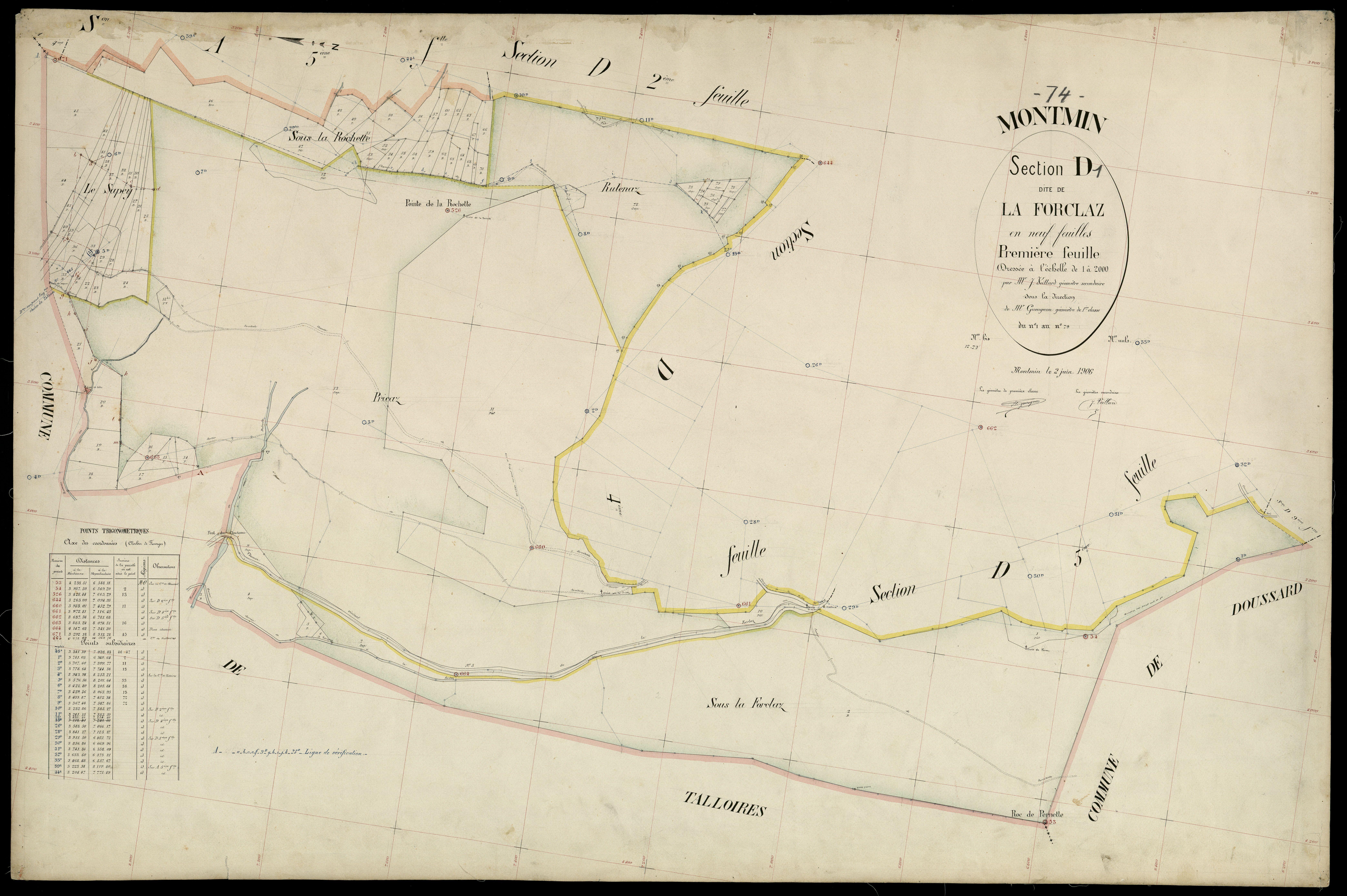 3 P 3 6247 - Feuille n° 2, parcelles n° 80 à 230 - 2 juin 1906