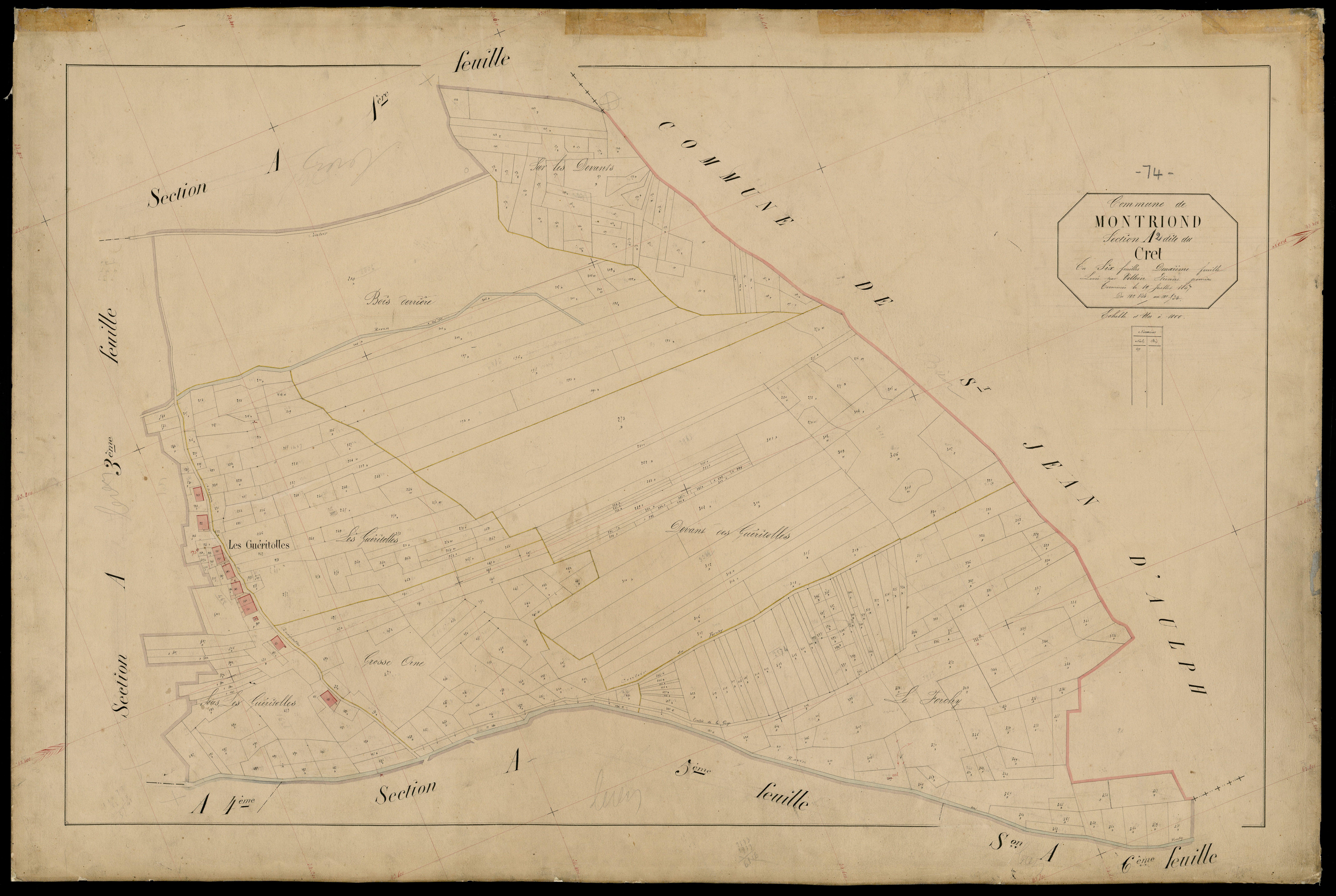 3 P 3 6258 - Feuille n° 3, parcelles n° 3 à 117 - 4 octobre 1867