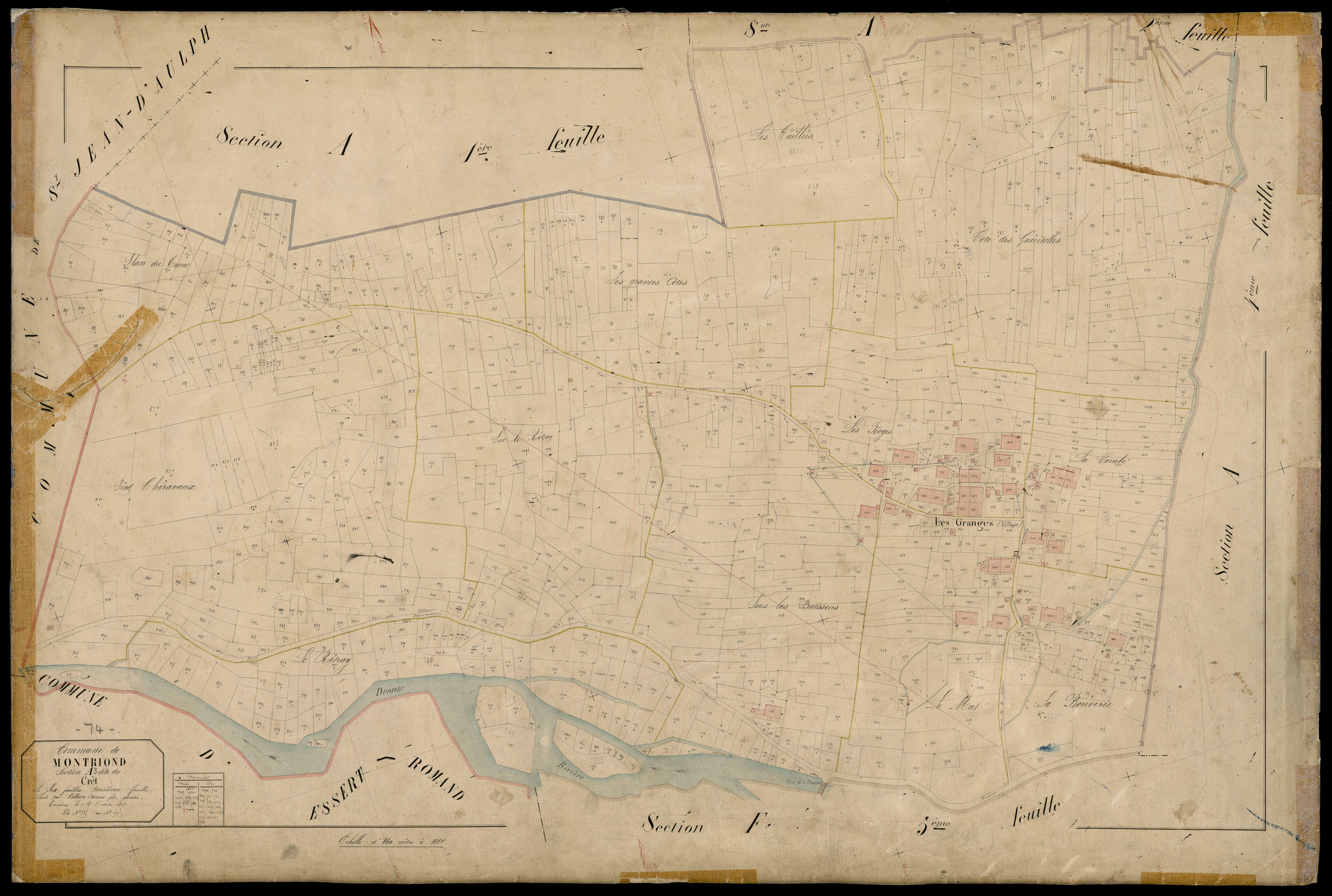 3 P 3 6259 - Feuille n° 4, parcelles n° 118 à 2268 - 3 décembre 1867