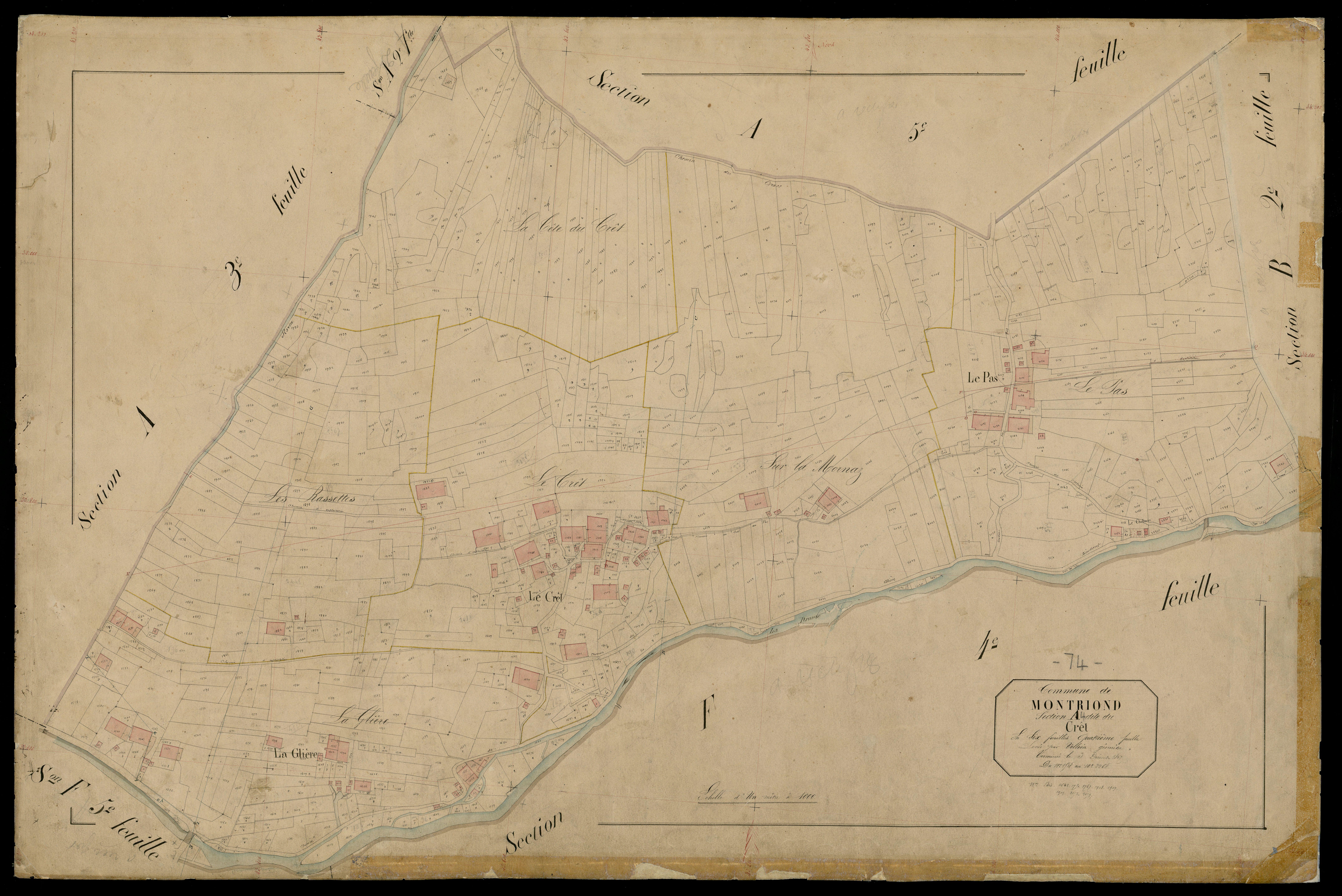 3 P 3 6260 - Feuille n° , parcelles n° 2269 à 2786 - 12 décembre 1867