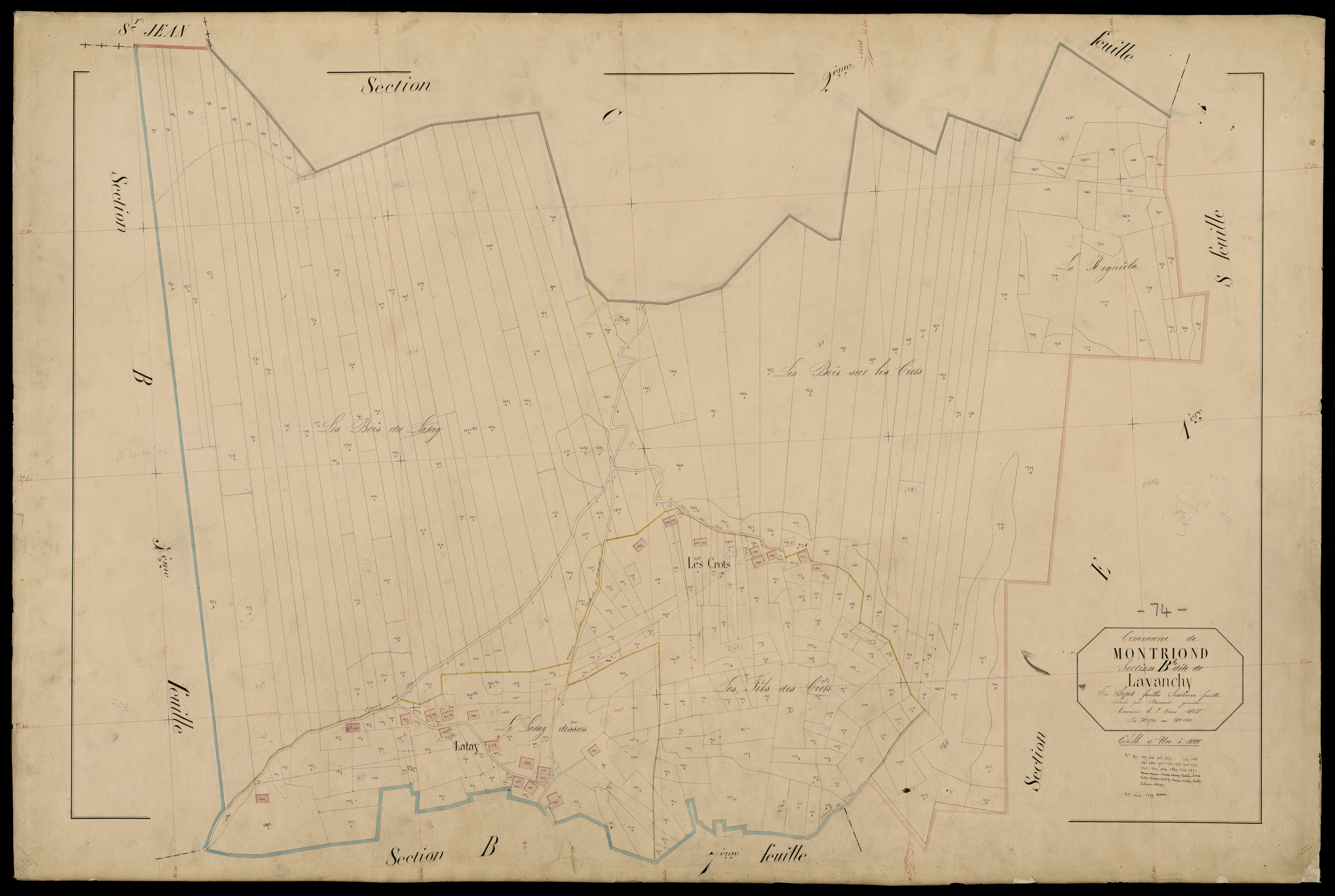 3 P 3 6268 - Feuille n° 7, parcelles n° 1883 à 2482 - 15 février 1868