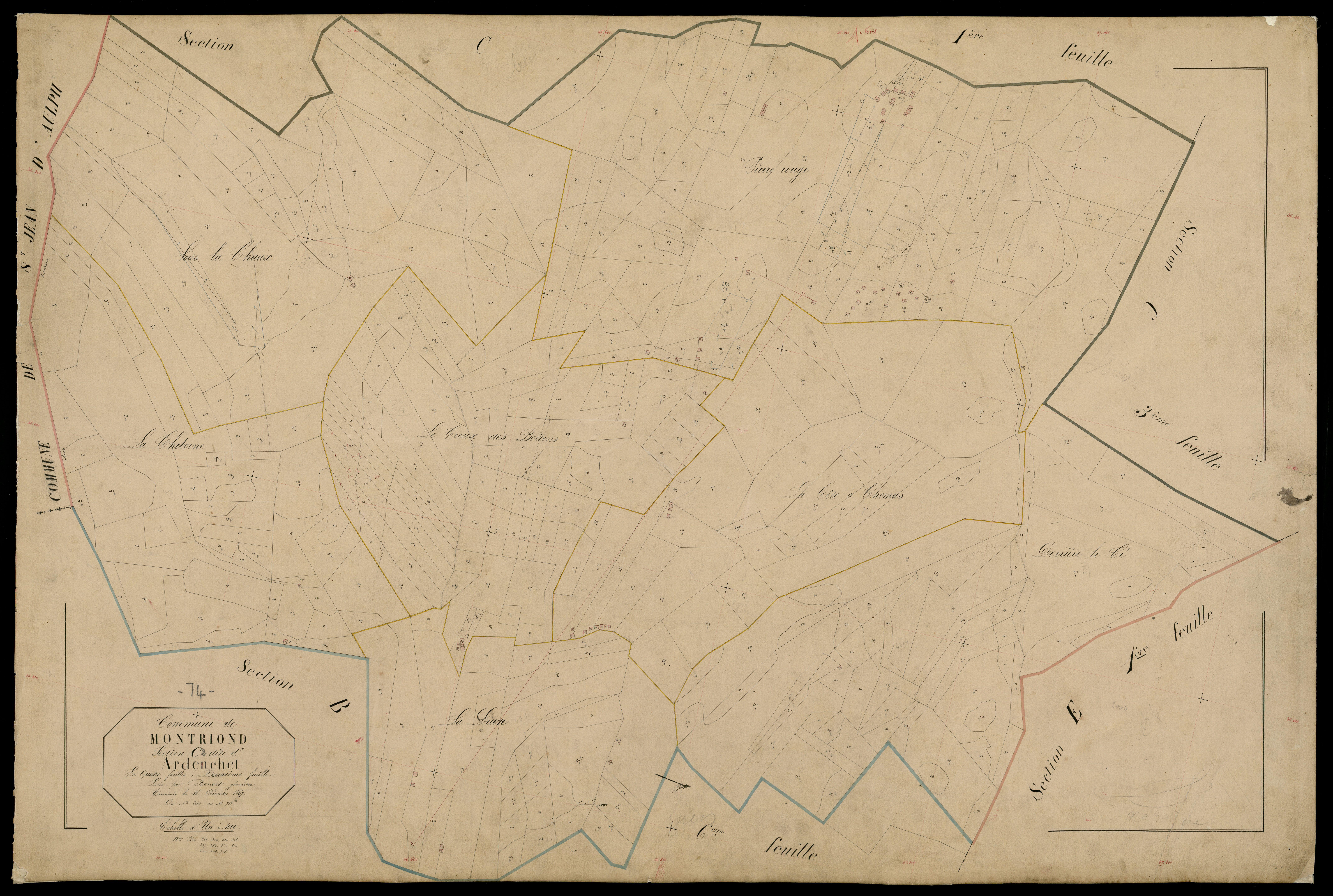 3 P 3 6271 - Feuille n° 3, parcelles n° 719 à 89 - 5 septembre 1867