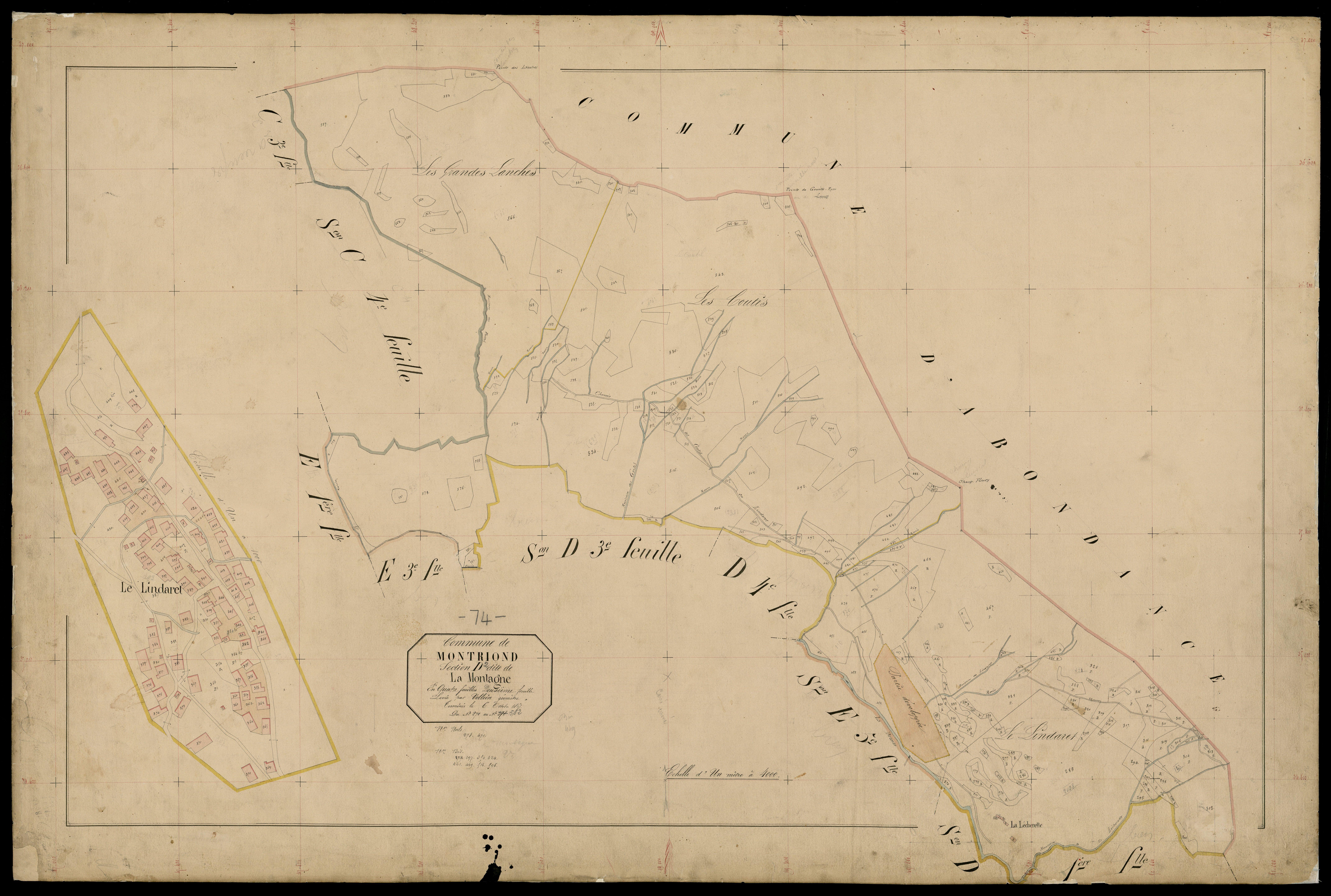 3 P 3 6275 - Feuille n° 3, parcelles n° 83 à 1223 - 9 novembre 1868