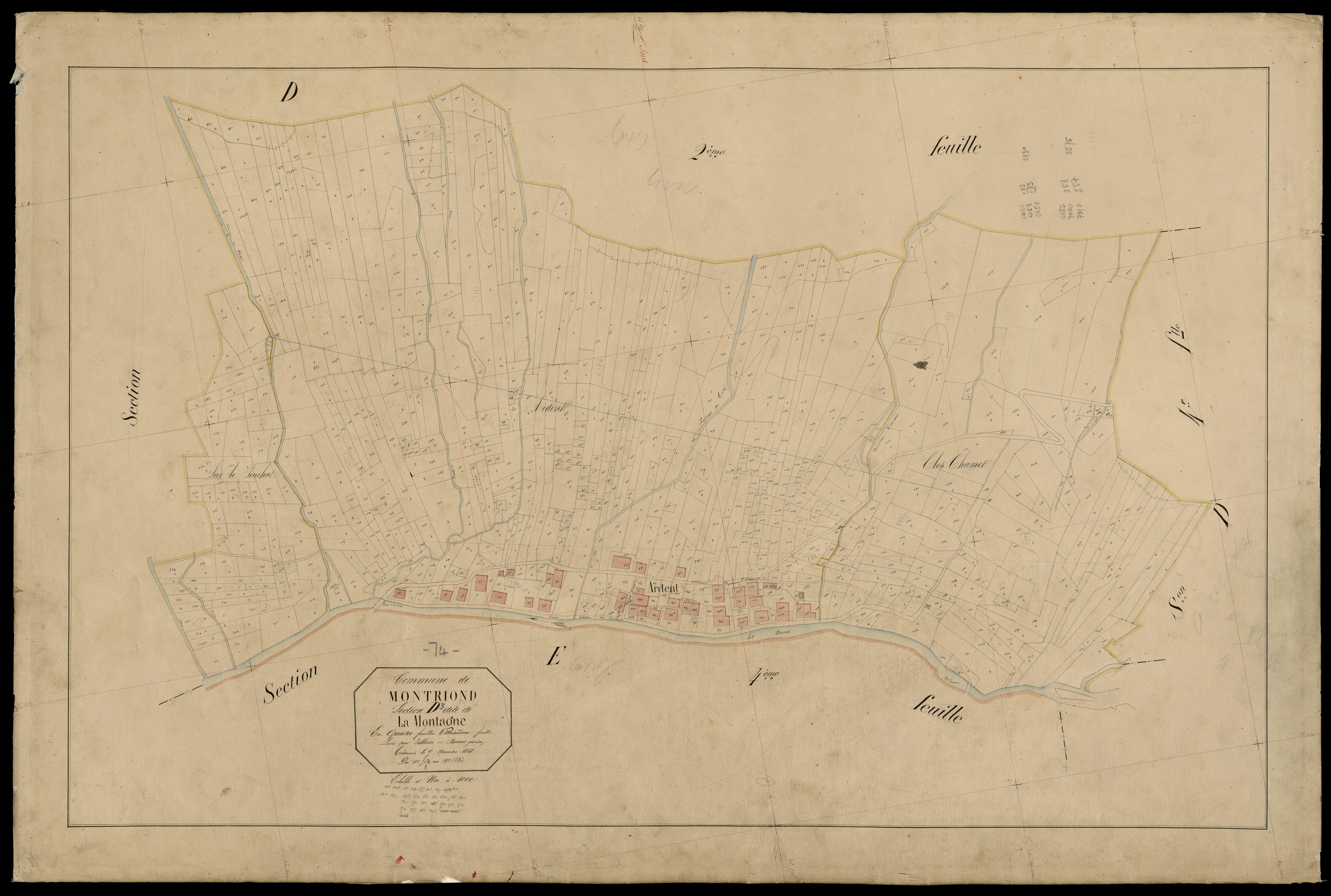 3 P 3 6276 - Feuille n° 4, parcelles n° 1224 à 1499 - 15 octobre 1867