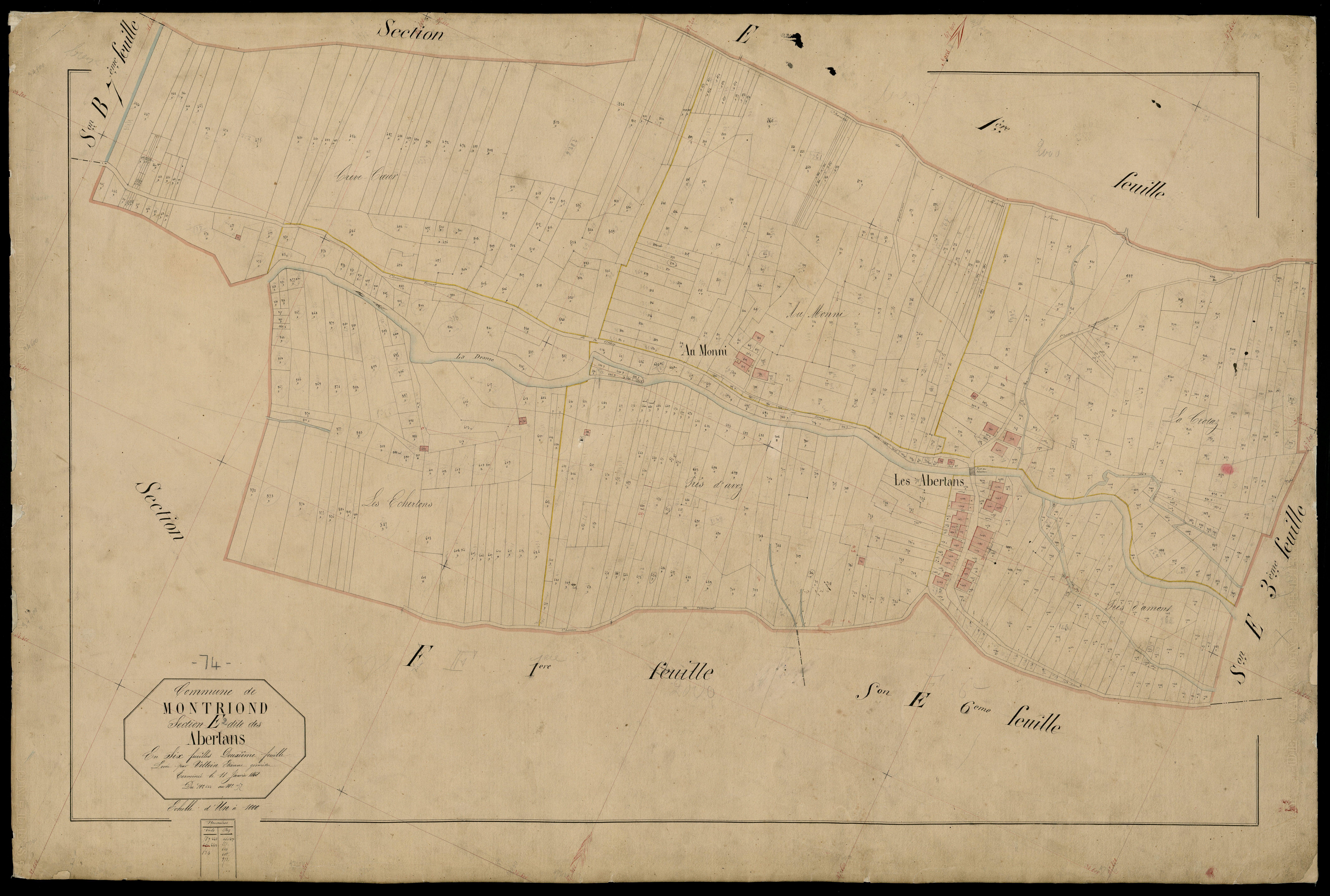 3 P 3 6279 - Feuille n° 3, parcelles n° 118 à 1762 - 3 mars 1868
