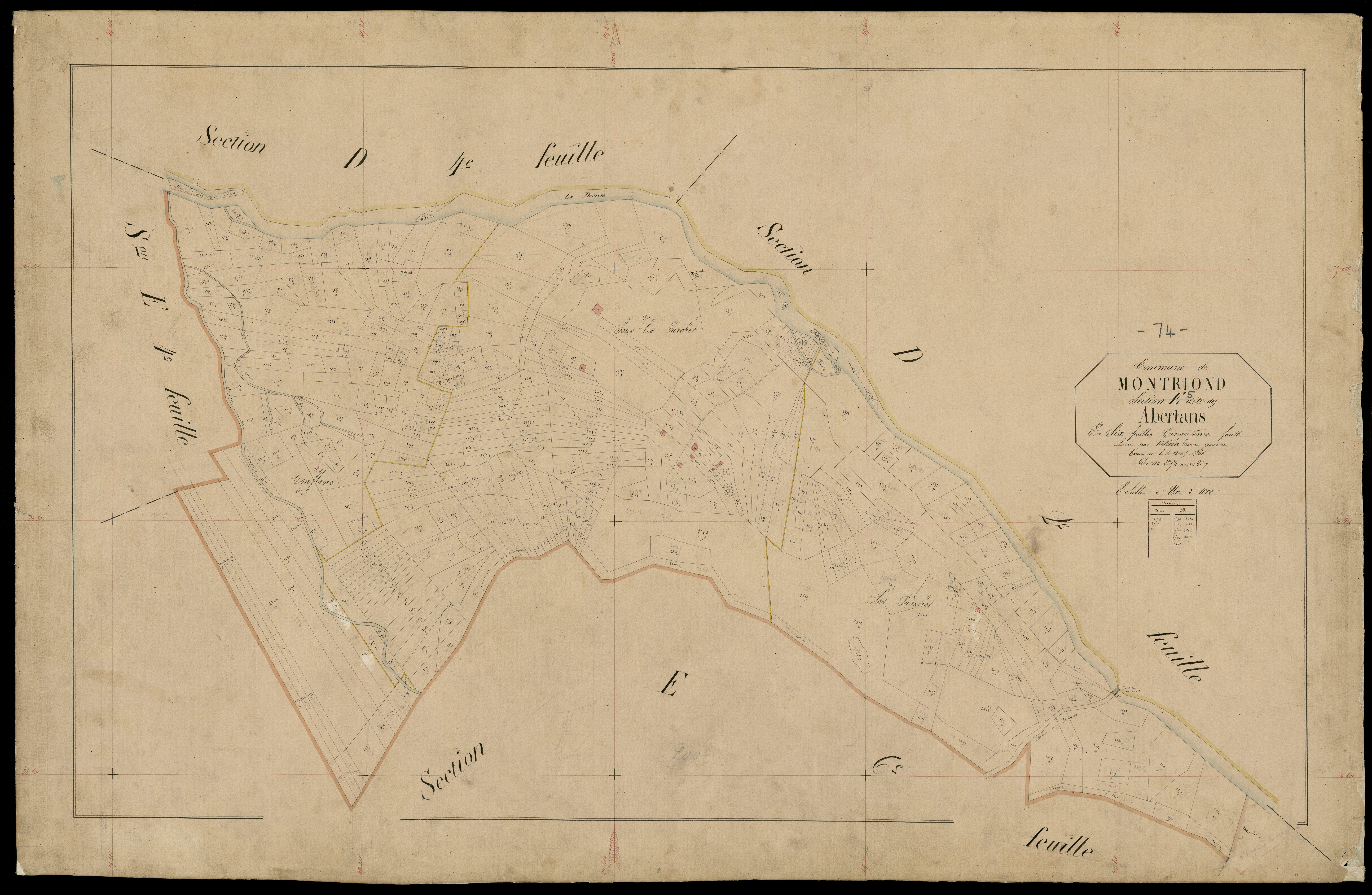 3 P 3 6282 - Feuille n° 6, parcelles n° 2678 à 2732 - 2 septembre 1867