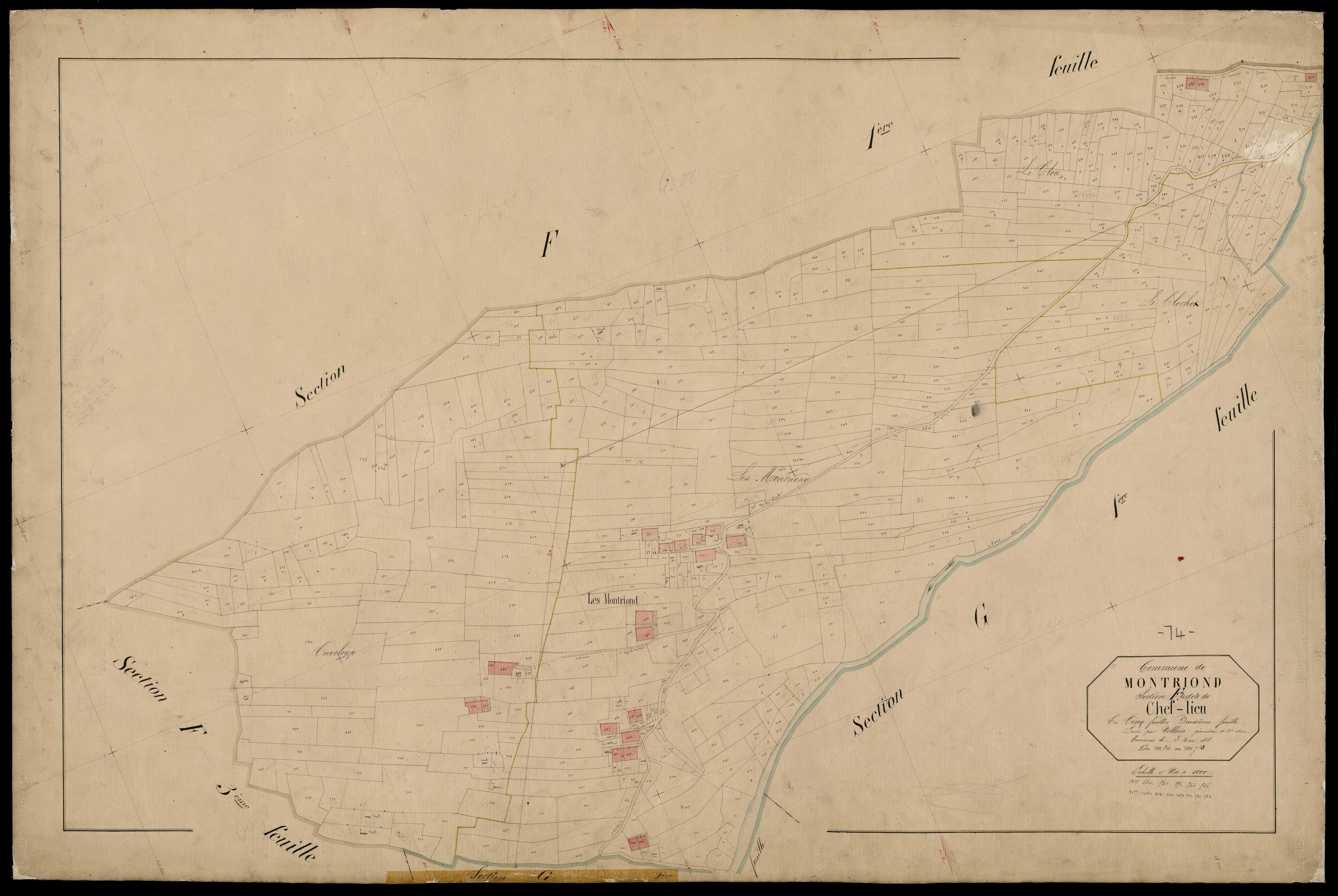 3 P 3 6285 - Feuille n° 3, parcelles n° 724 à 1307 - 29 août 1867