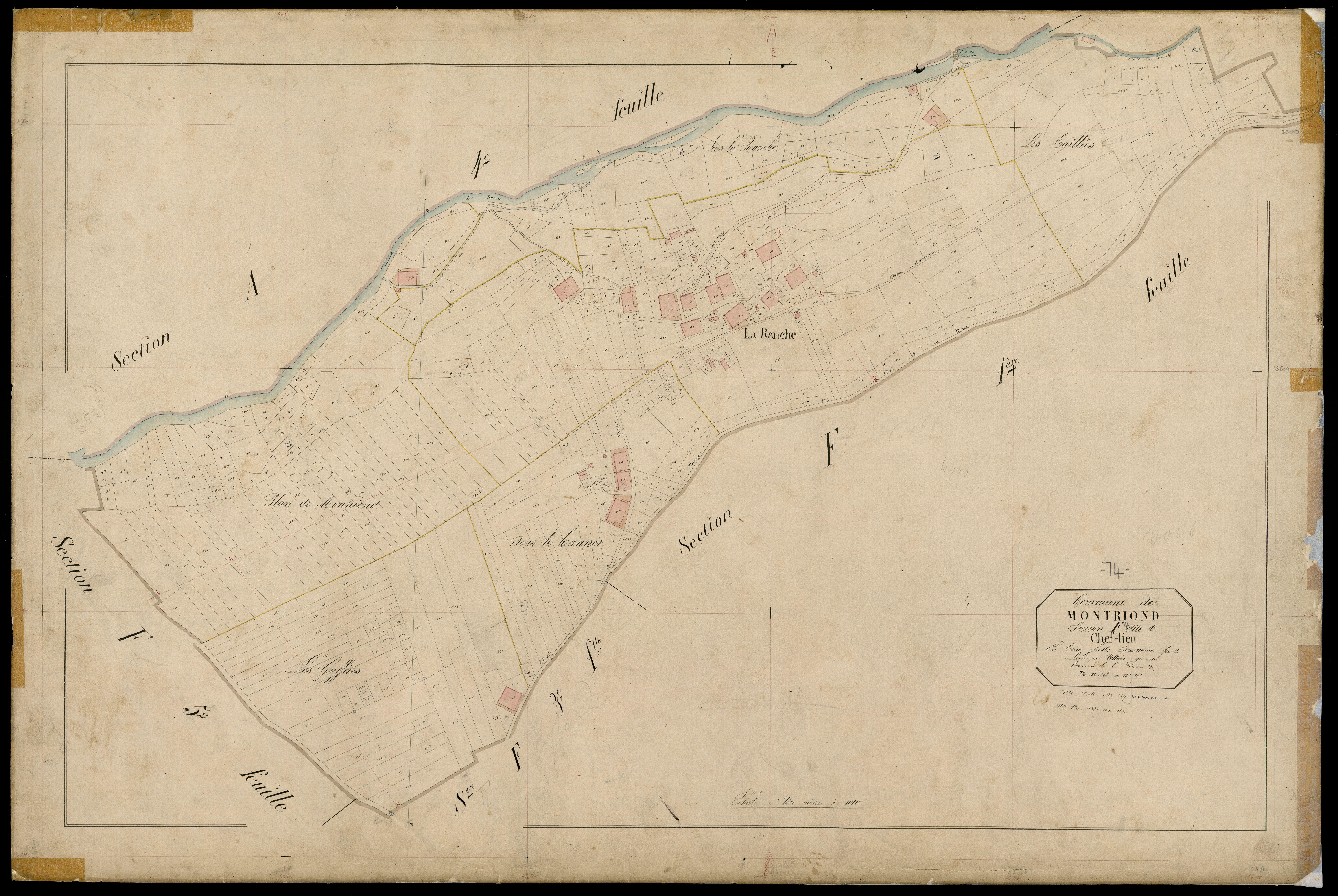 3 P 3 6287 - Feuille n° , parcelles n° 172 à 2240 - 15 janvier 1867