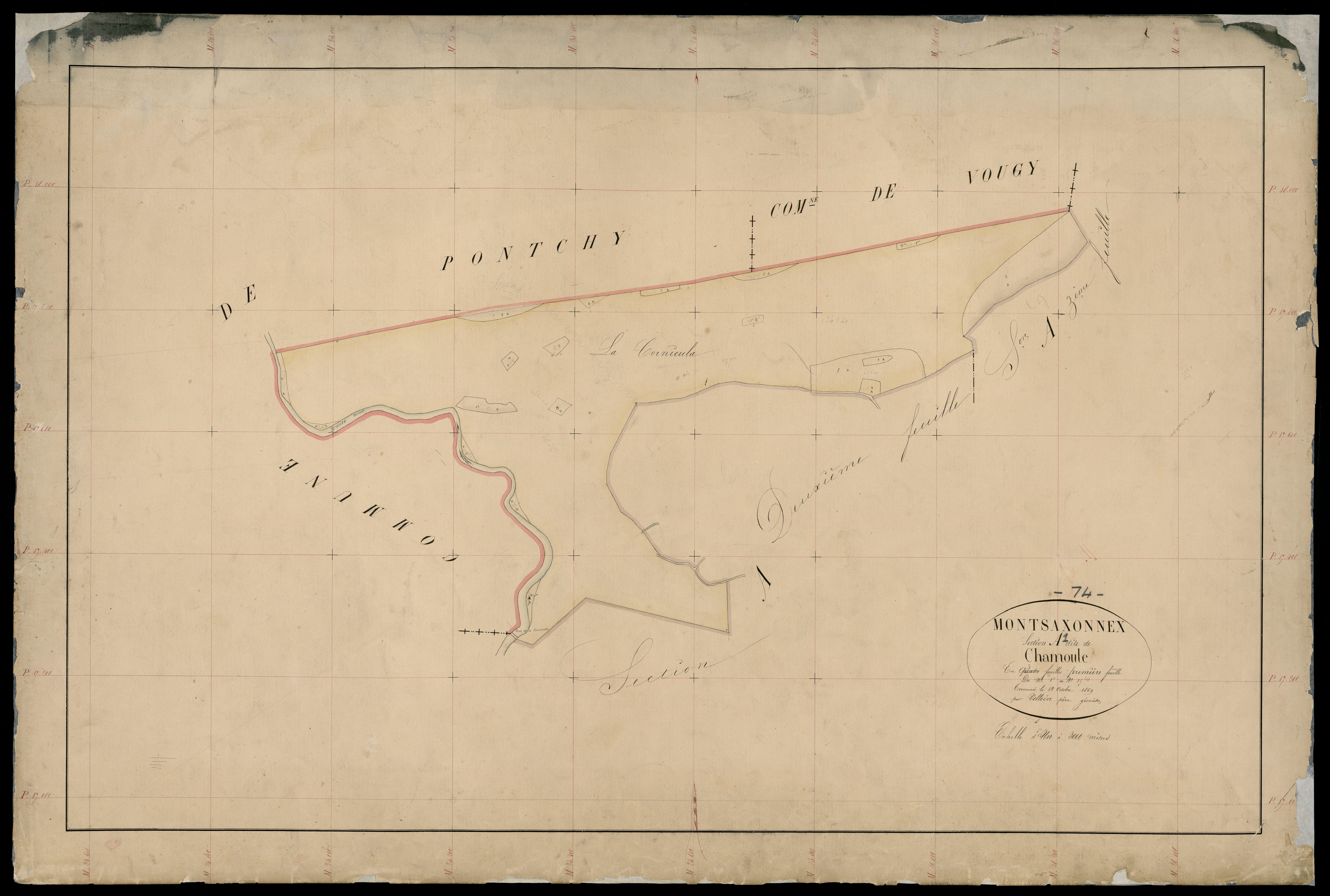 3 P 3 6292 - Feuille n° 2, parcelles n° 16 à 404 - 14 février 1870