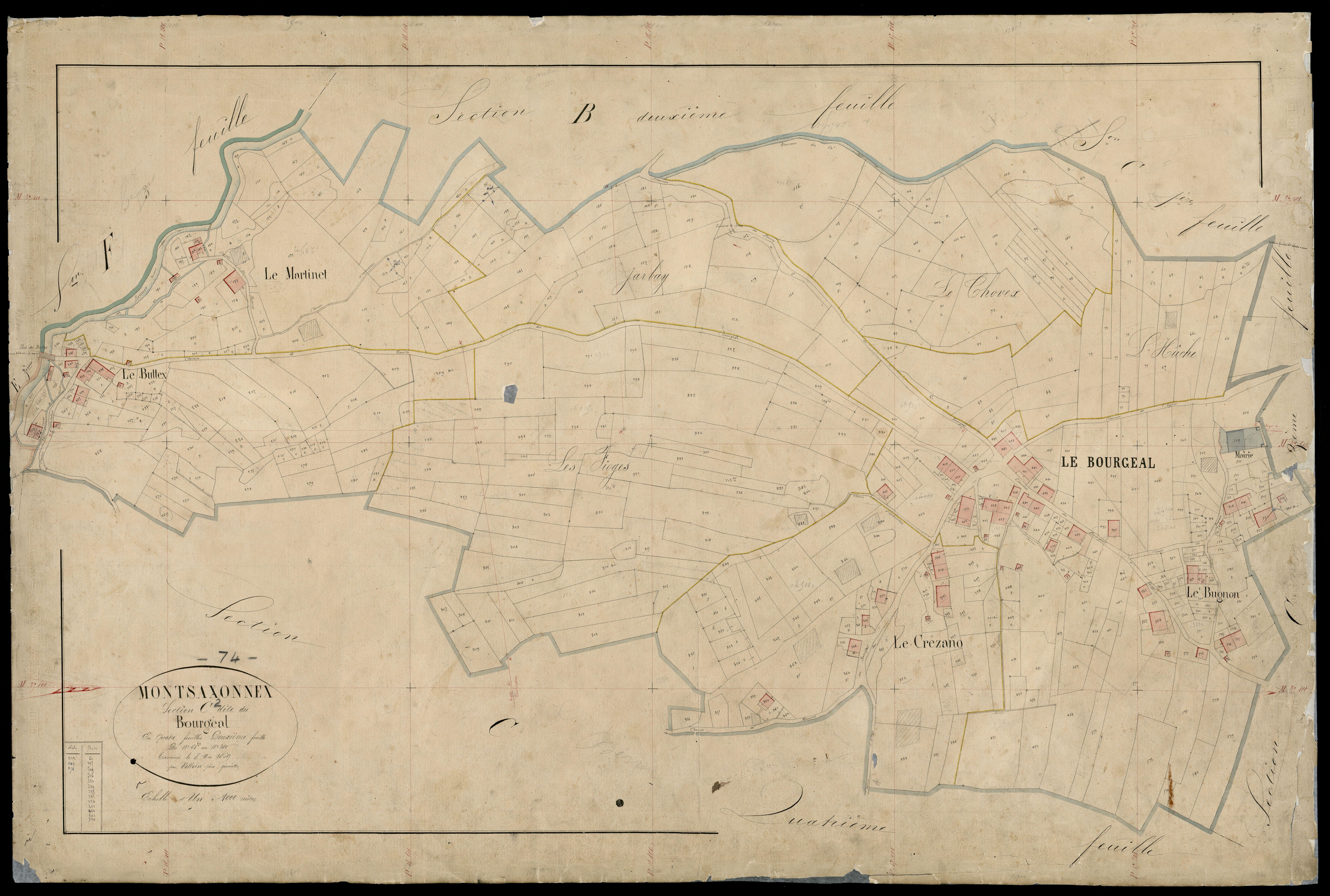 3 P 3 6299 - Feuille n° 3, parcelles n° 81 à 976 - 18 juin 1869