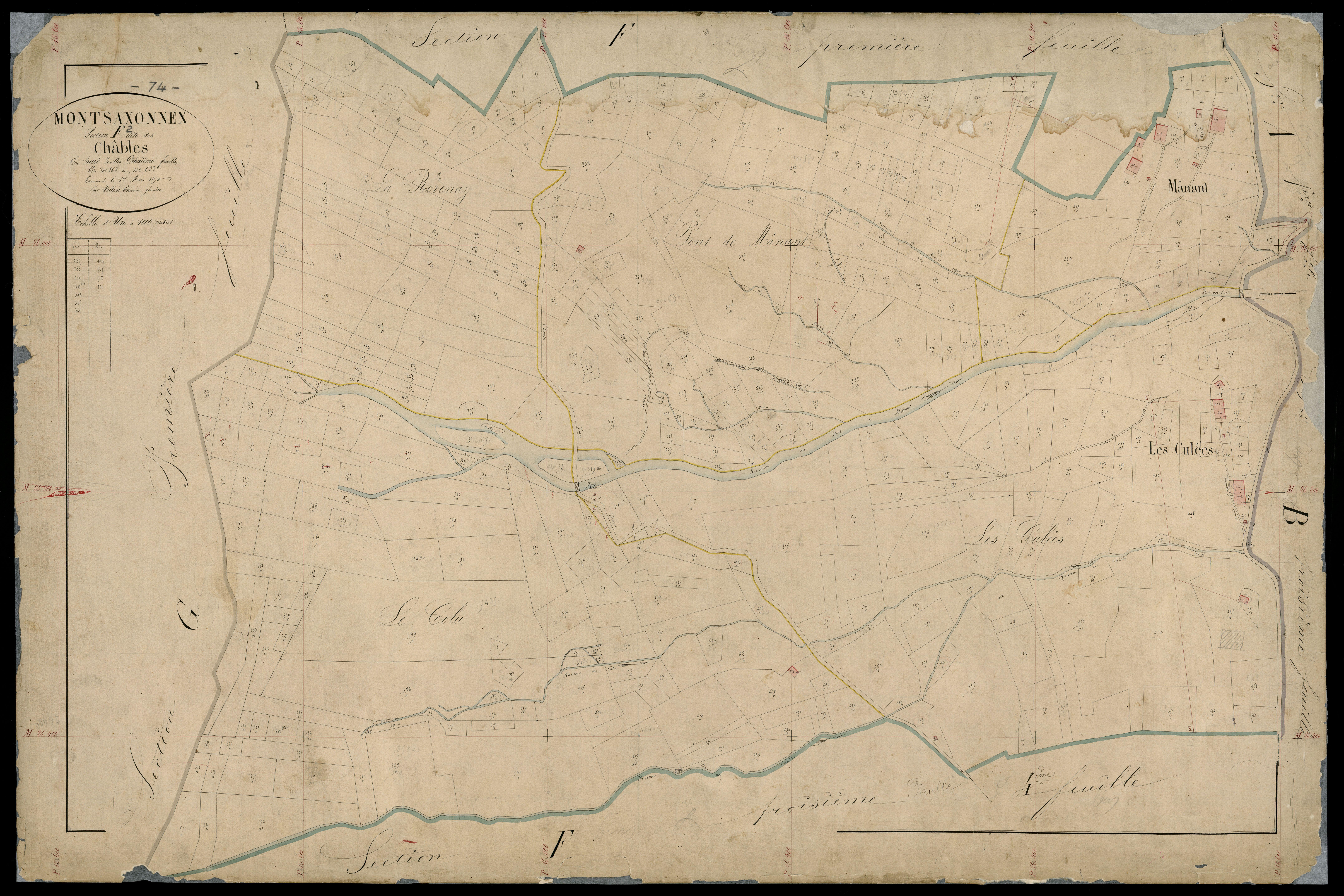 3 P 3 6313 - Feuille n° 3, parcelles n° 634 à 88 - 15 octobre 1869