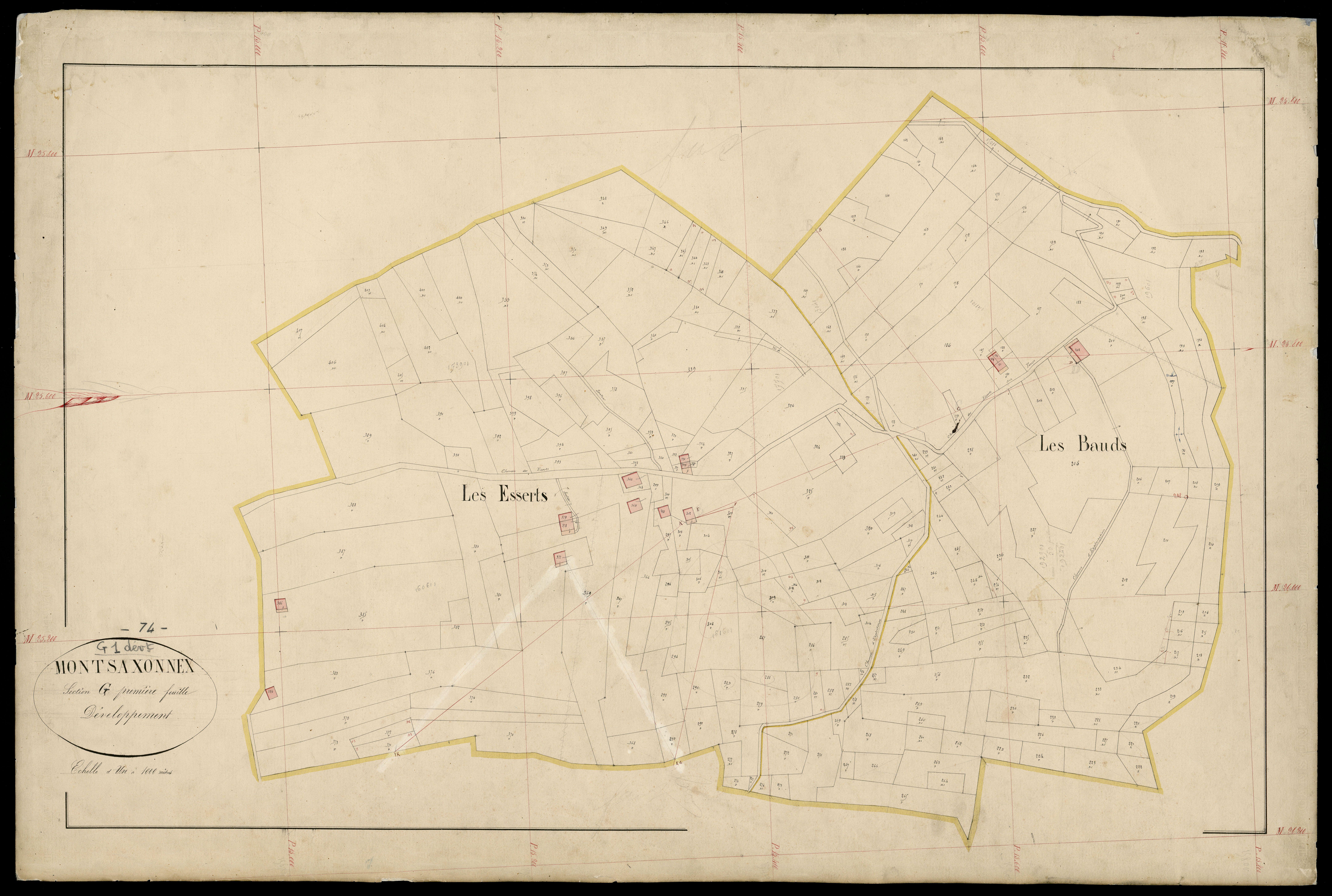 3 P 3 6321 - Feuille n° 2, parcelles n° 682 à 828 - 2 février 1870