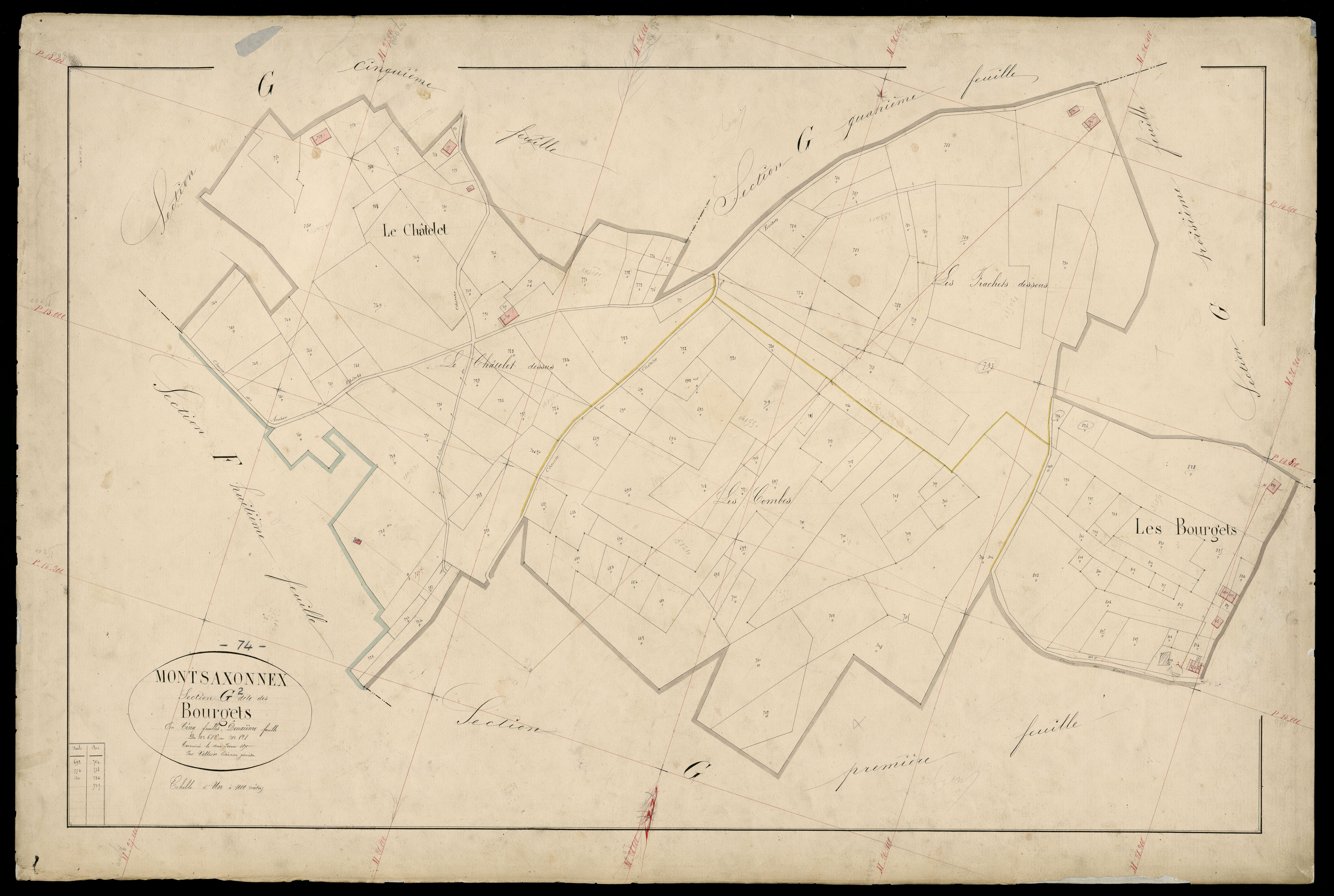 3 P 3 6322 - Feuille n° 3, parcelles n° 829 à 973 - 2 avril 1870