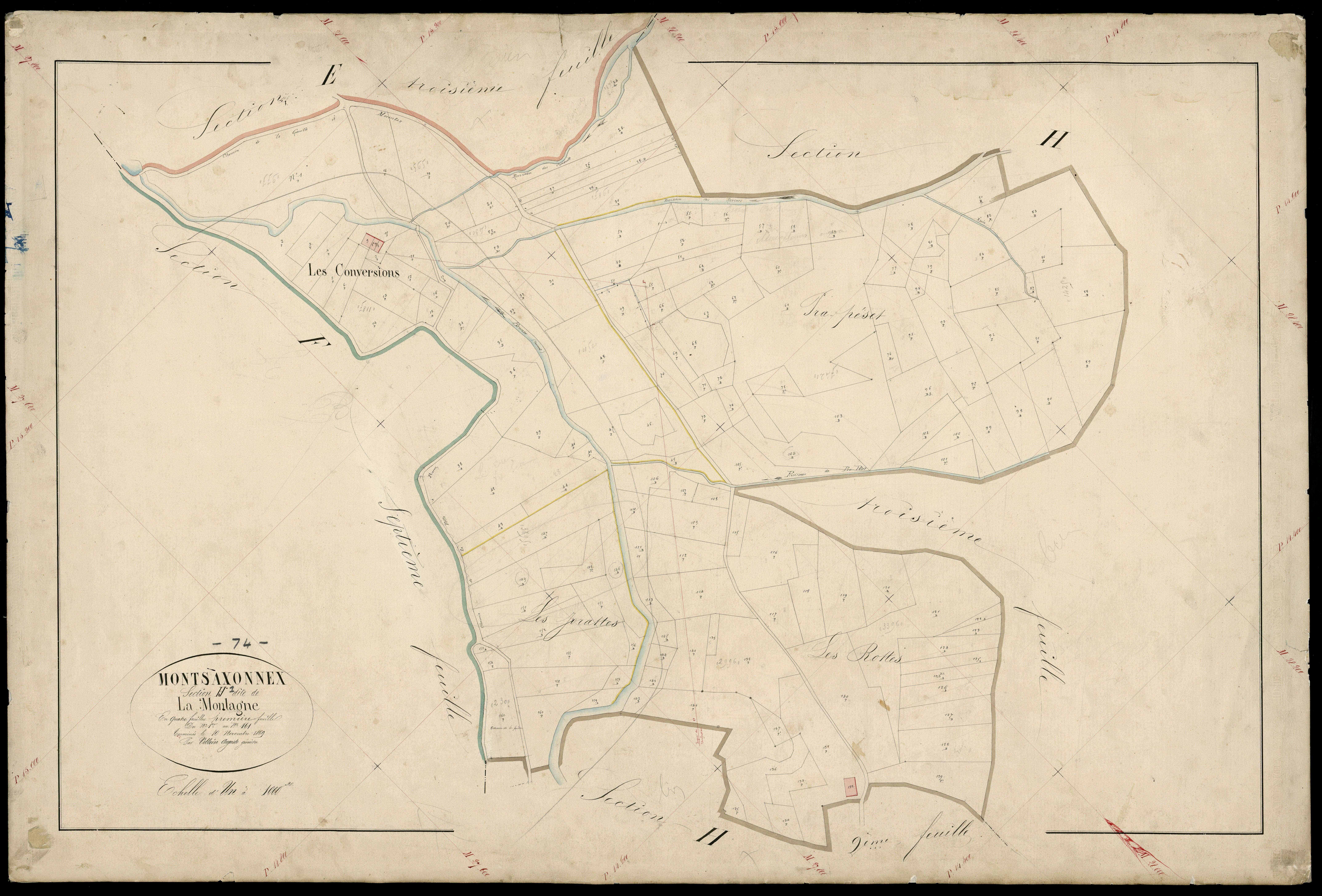 3 P 3 6326 - Feuille n° 2, parcelles n° 162 à 471 - 18 octobre 1869