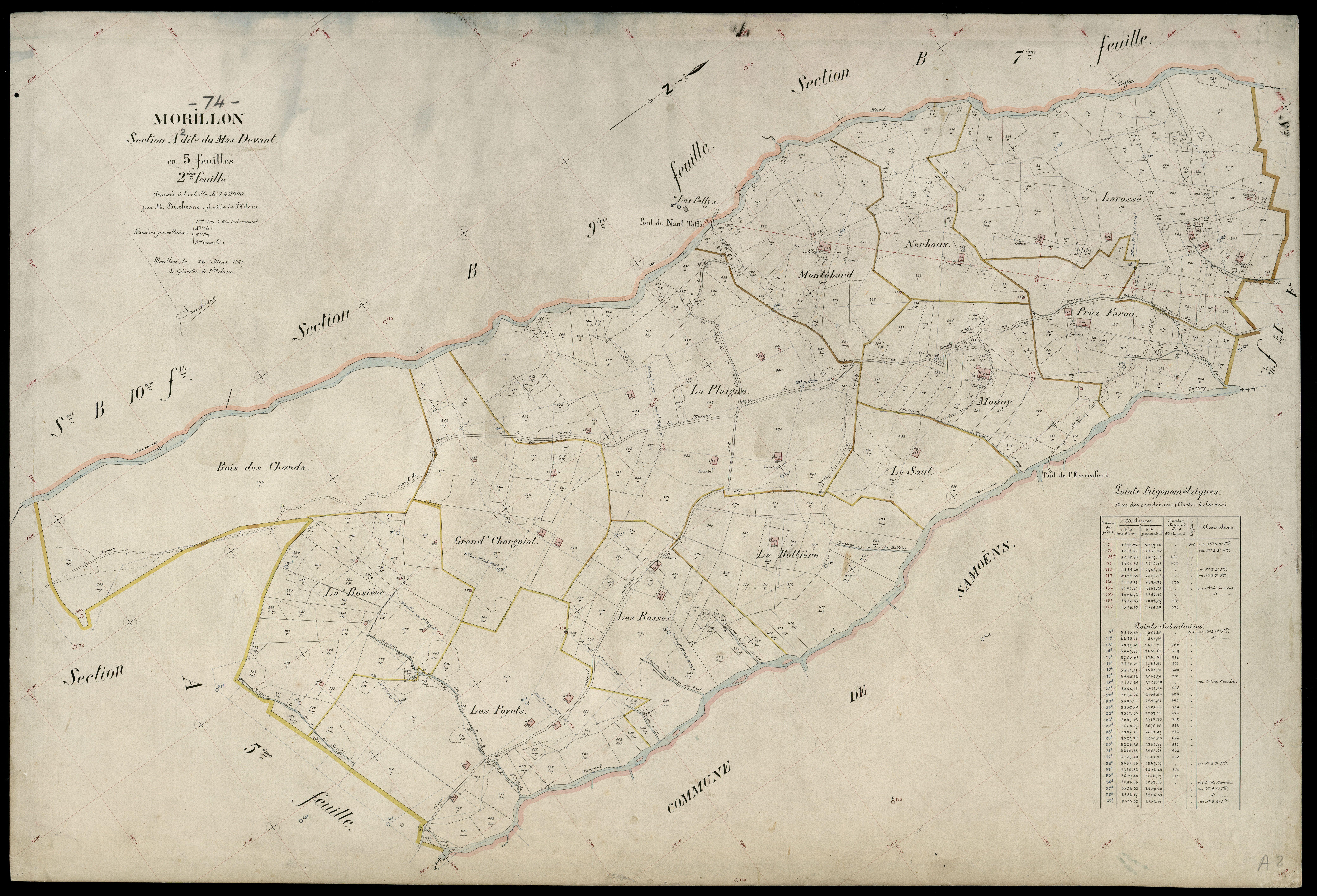 3 P 3 6333 - Feuille n° 3, parcelles n° 63 à 97 - 26 mars 1921