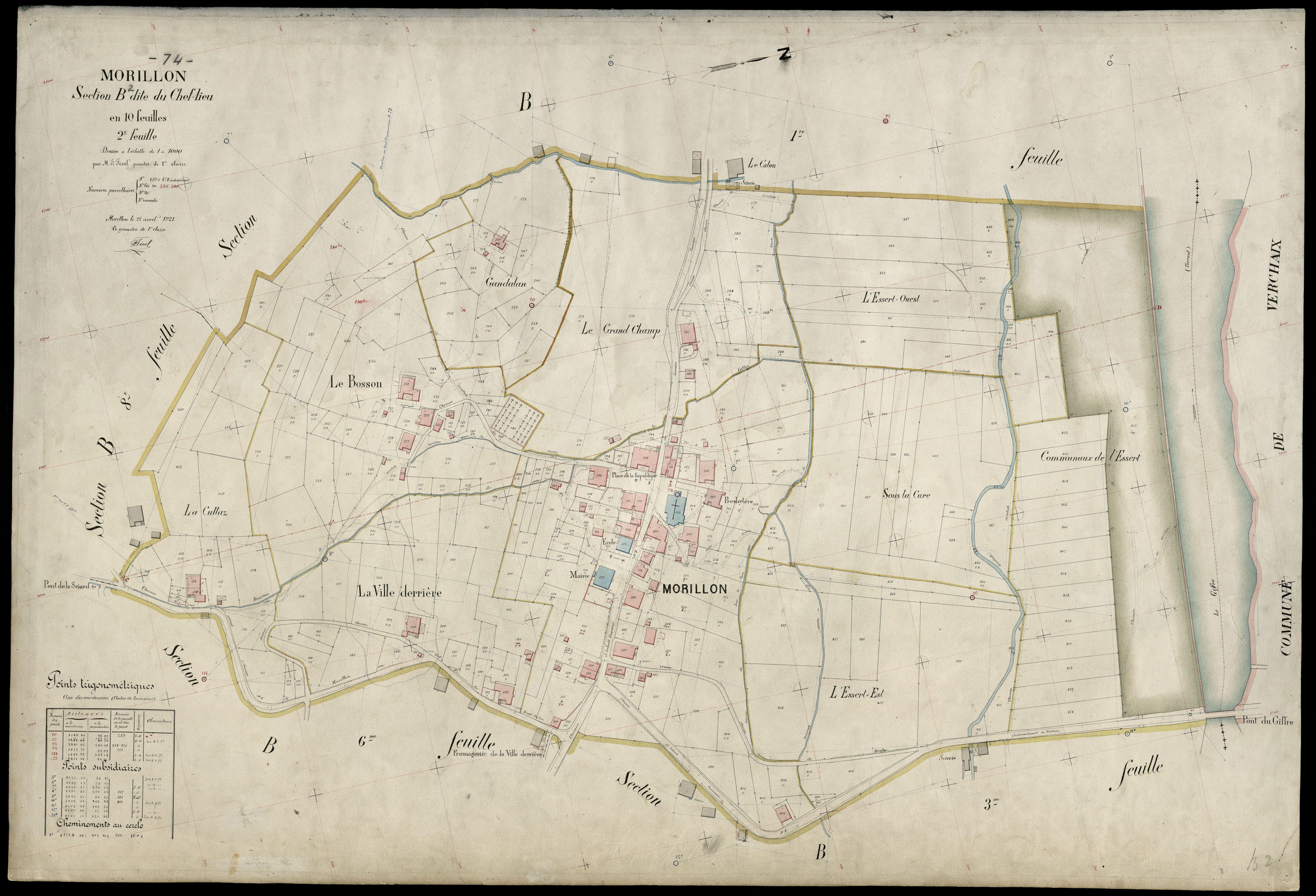 3 P 3 6338 - Feuille n° 3, parcelles n° 47 à 688 - 20 avril 1921