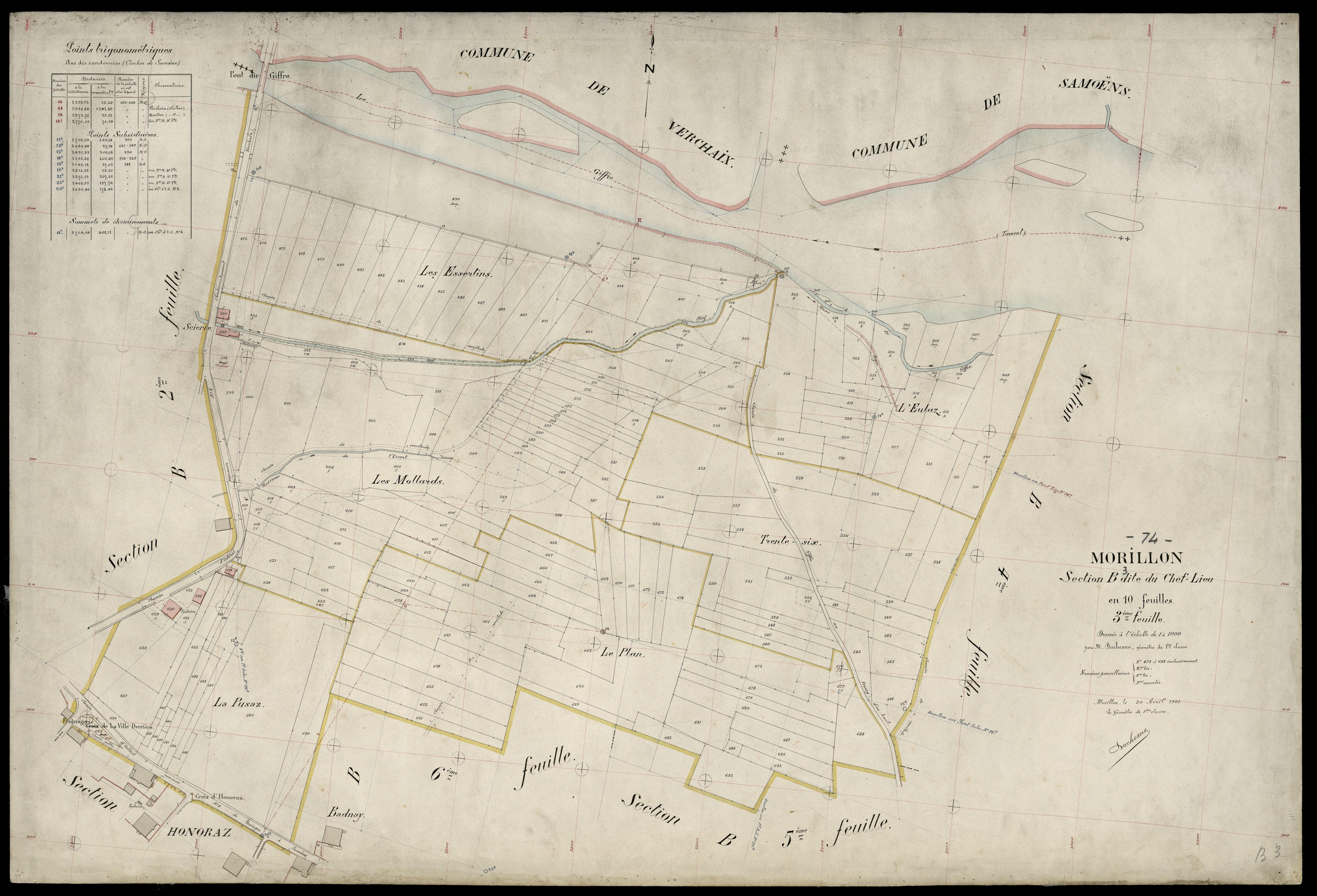 3 P 3 6339 - Feuille n° 4, parcelles n° 689 à 839 - 20 avril 1921